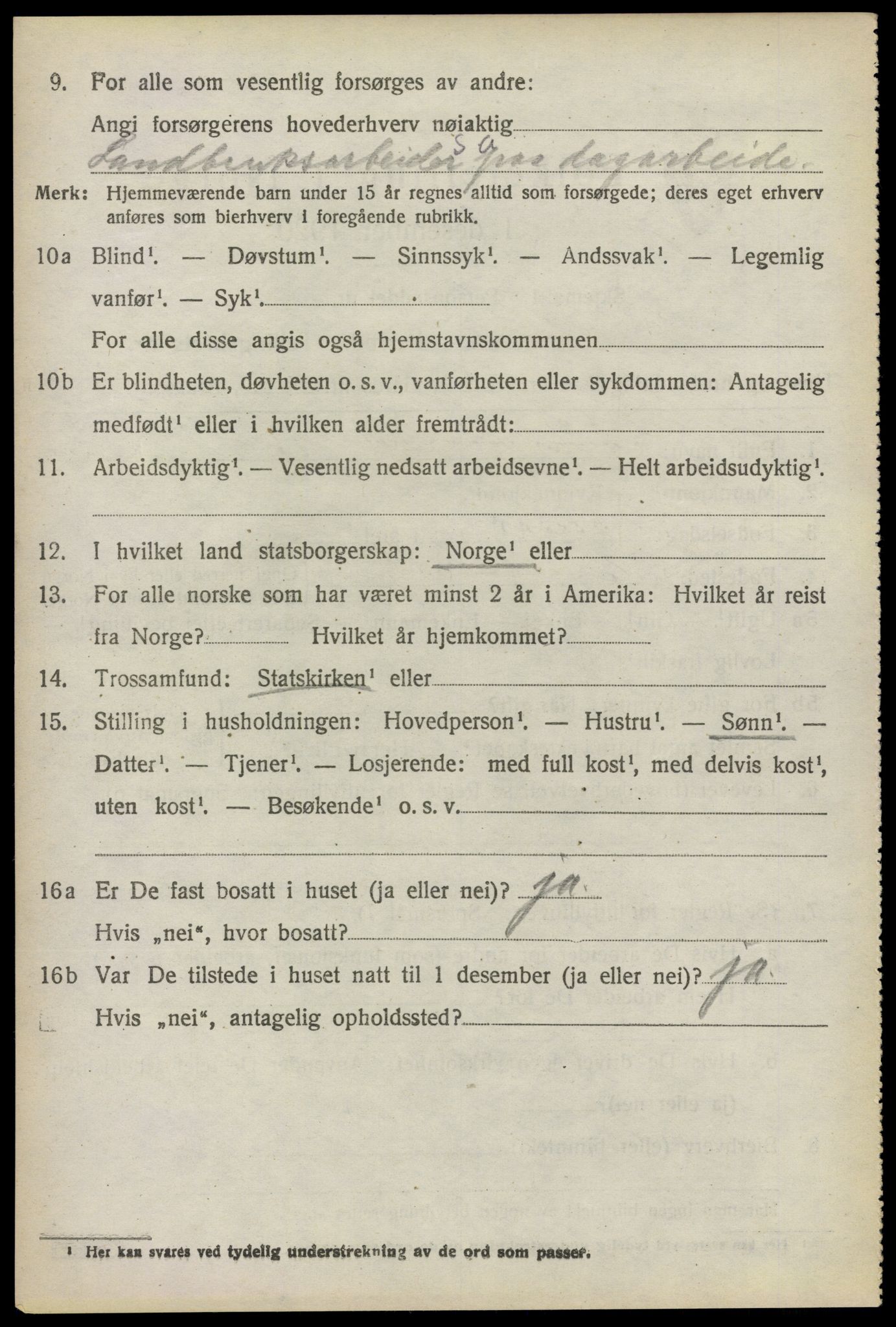 SAO, 1920 census for Enebakk, 1920, p. 1540