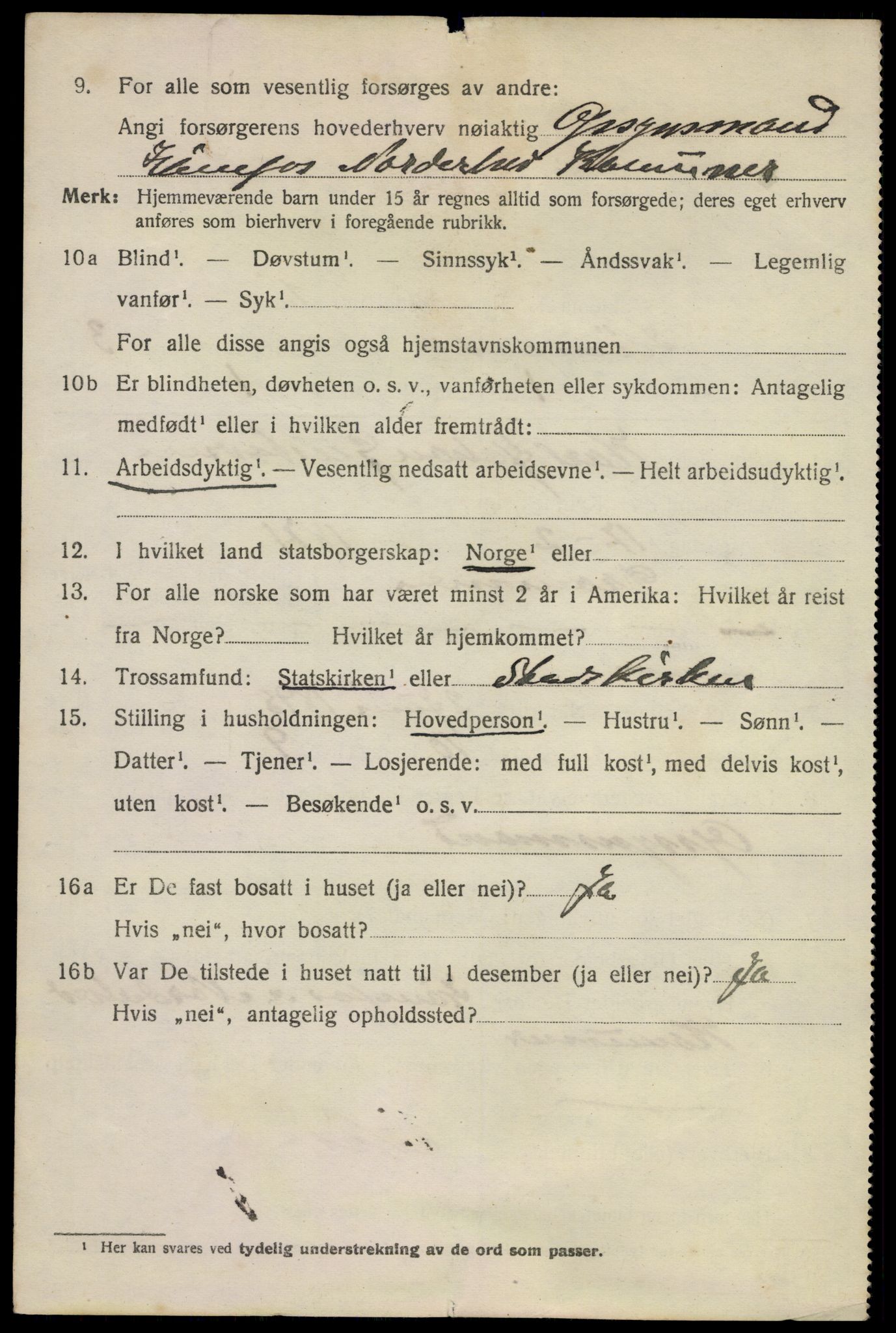 SAKO, 1920 census for Hønefoss, 1920, p. 5183