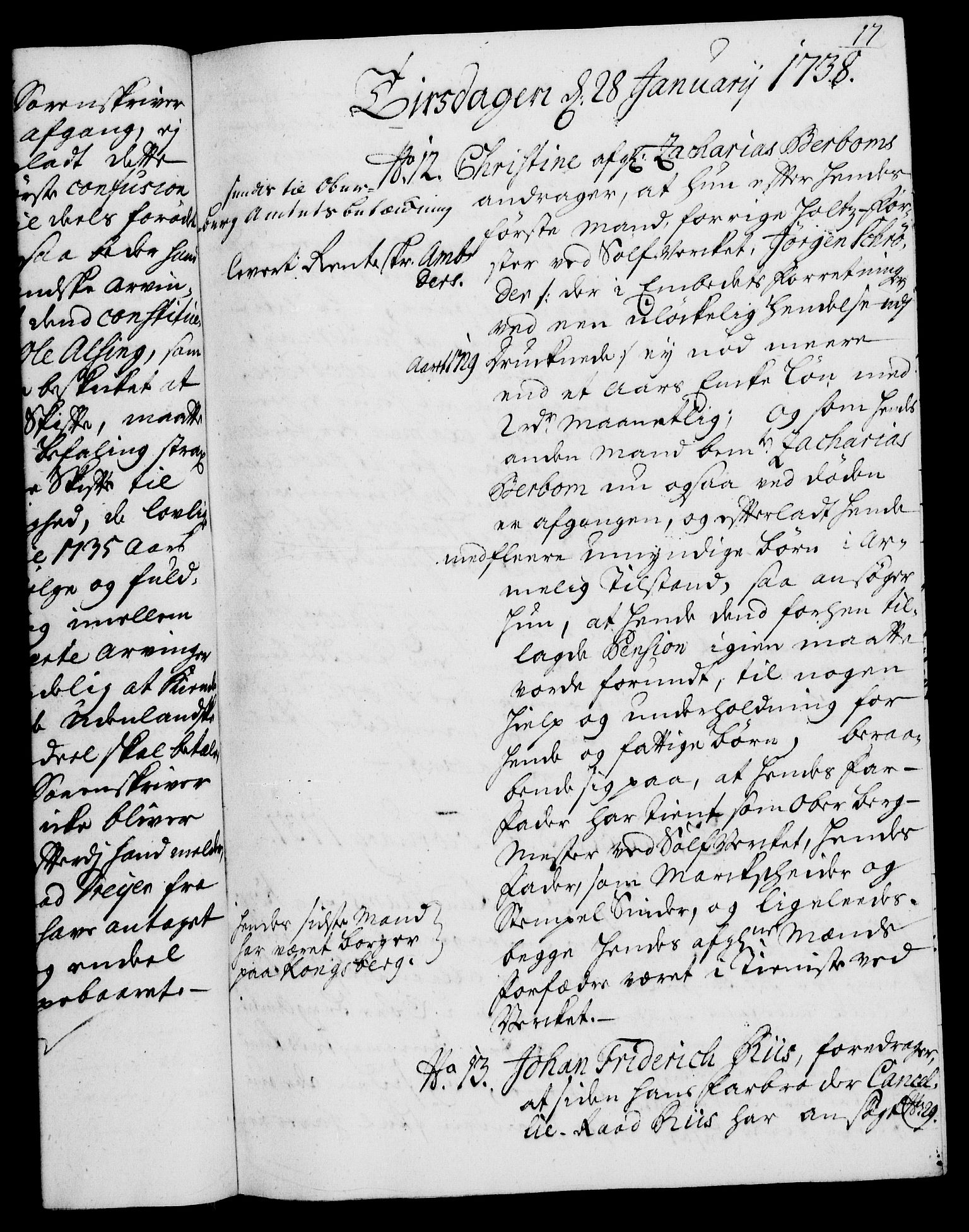 Rentekammeret, Kammerkanselliet, RA/EA-3111/G/Gh/Gha/L0020: Norsk ekstraktmemorialprotokoll (merket RK 53.65), 1738-1739, p. 17