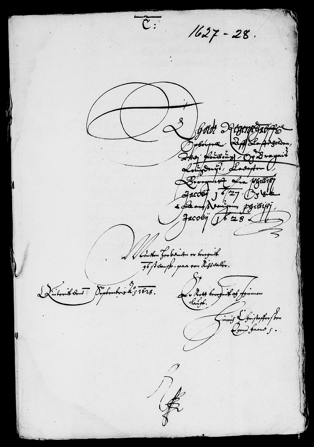 Rentekammeret inntil 1814, Reviderte regnskaper, Lensregnskaper, AV/RA-EA-5023/R/Rb/Rbi/L0001: Mørk sager på Hurum og toll av Follo og Bragernes, 1624-1630