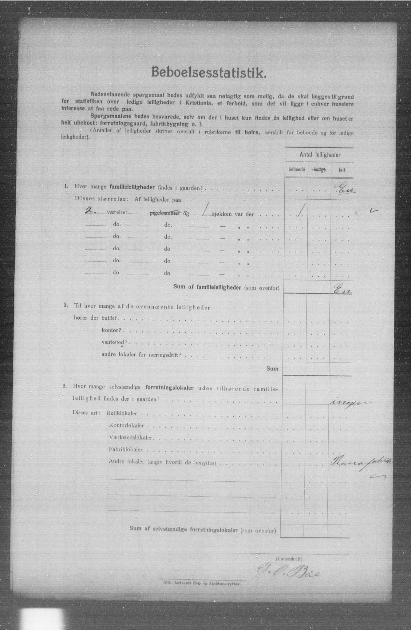 OBA, Municipal Census 1904 for Kristiania, 1904, p. 9916