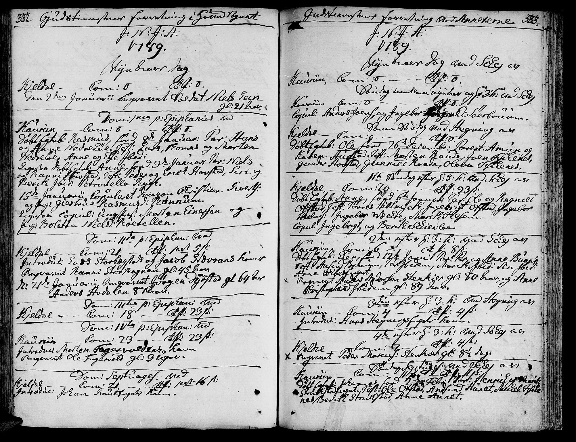 Ministerialprotokoller, klokkerbøker og fødselsregistre - Nord-Trøndelag, SAT/A-1458/735/L0331: Parish register (official) no. 735A02, 1762-1794, p. 332-333