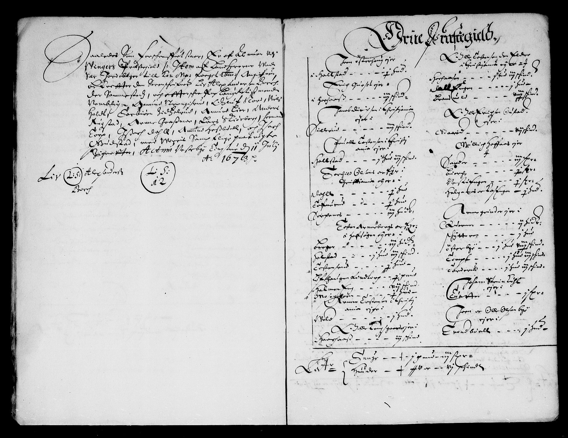 Rentekammeret inntil 1814, Reviderte regnskaper, Stiftamtstueregnskaper, Landkommissariatet på Akershus og Akershus stiftamt, AV/RA-EA-5869/R/Rb/L0088: Akershus stiftamt, 1671-1673