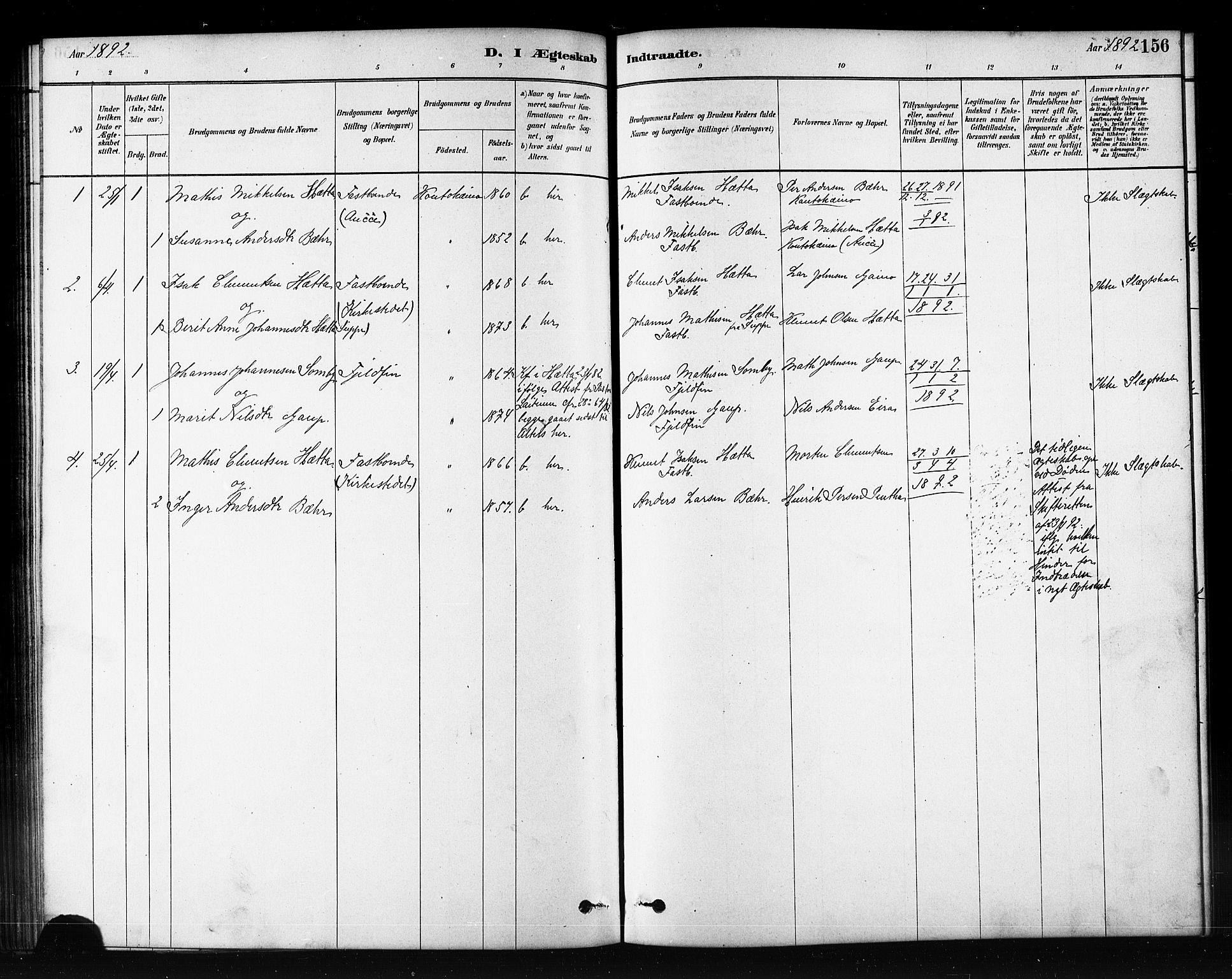 Kautokeino sokneprestembete, SATØ/S-1340/H/Hb/L0002.klokk: Parish register (copy) no. 2, 1877-1896, p. 156