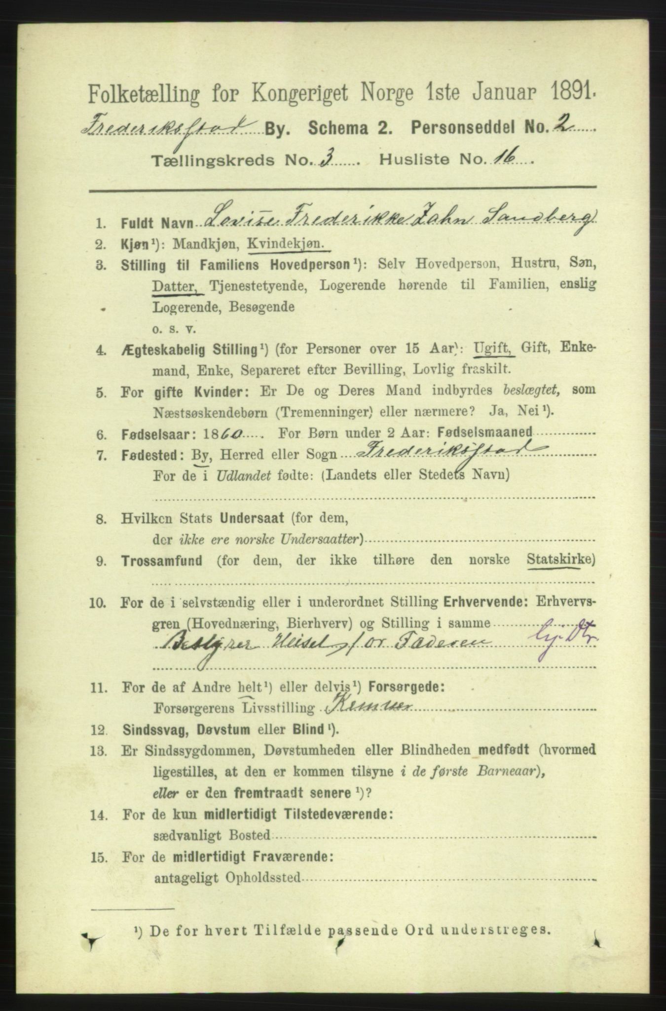 RA, 1891 census for 0103 Fredrikstad, 1891, p. 5113