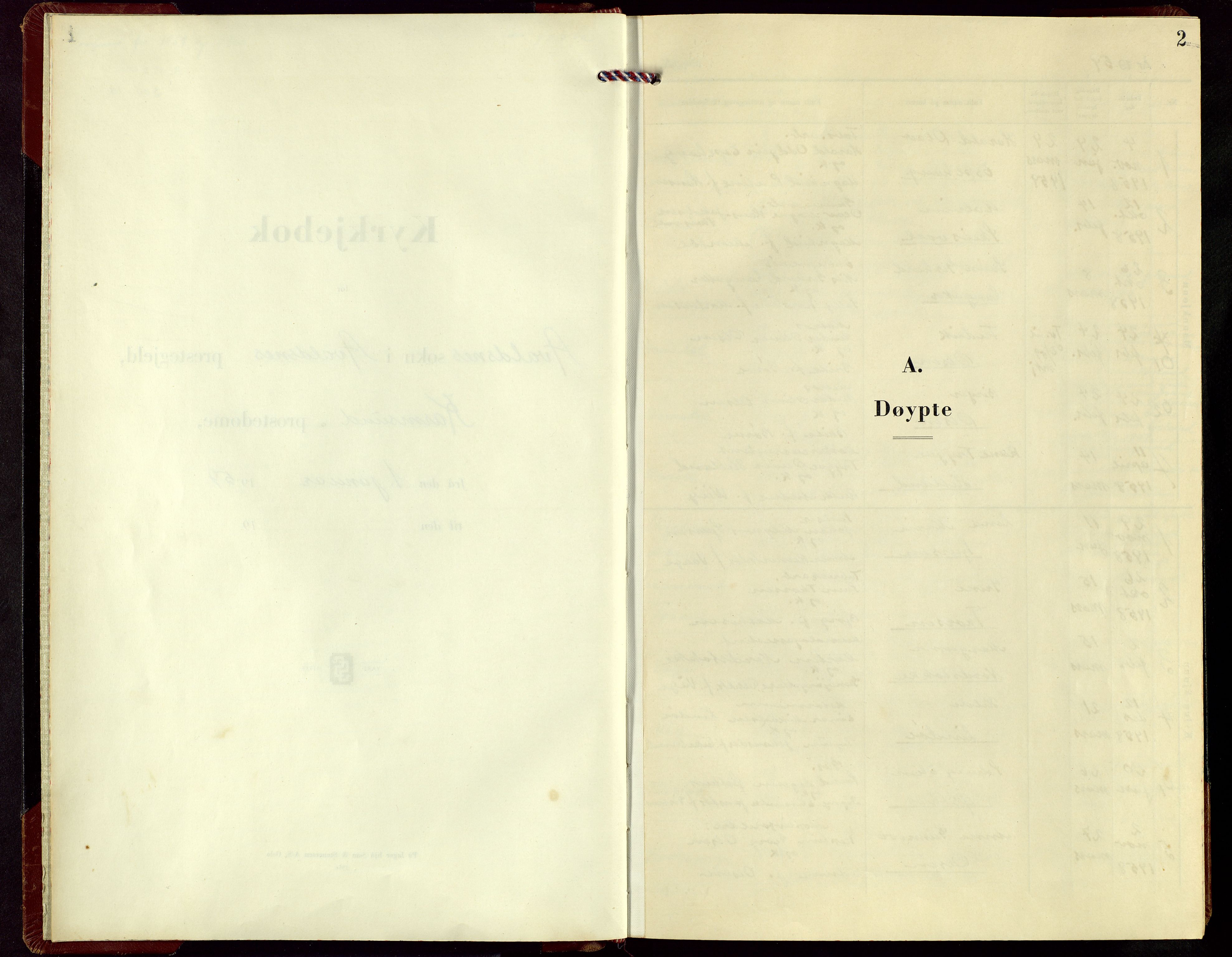 Avaldsnes sokneprestkontor, SAST/A -101851/H/Ha/Hab/L0010: Parish register (copy) no. B 10, 1956-1973, p. 2
