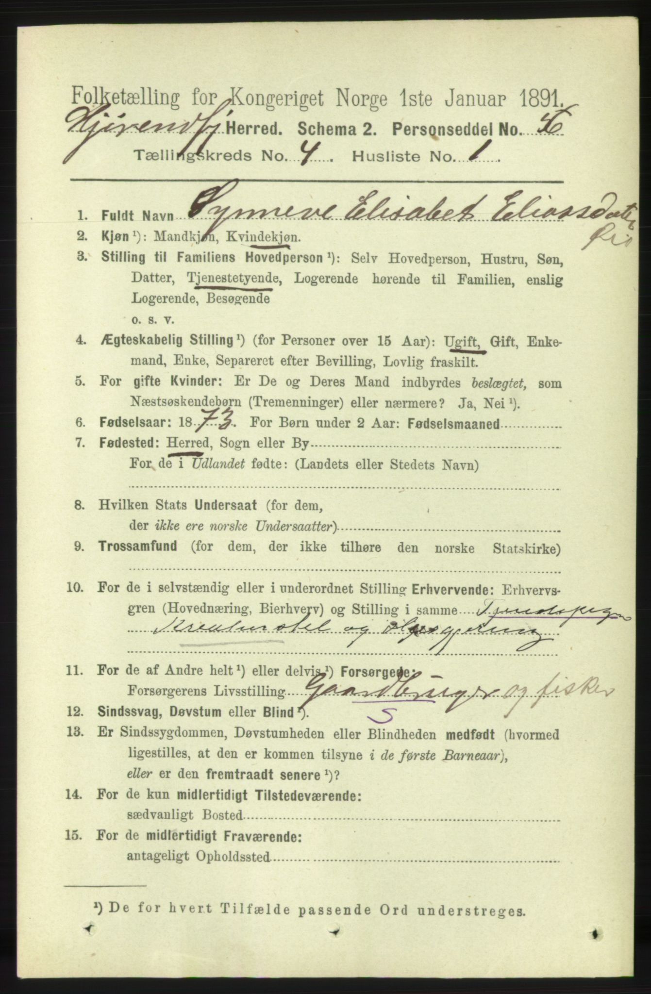 RA, 1891 census for 1522 Hjørundfjord, 1891, p. 672