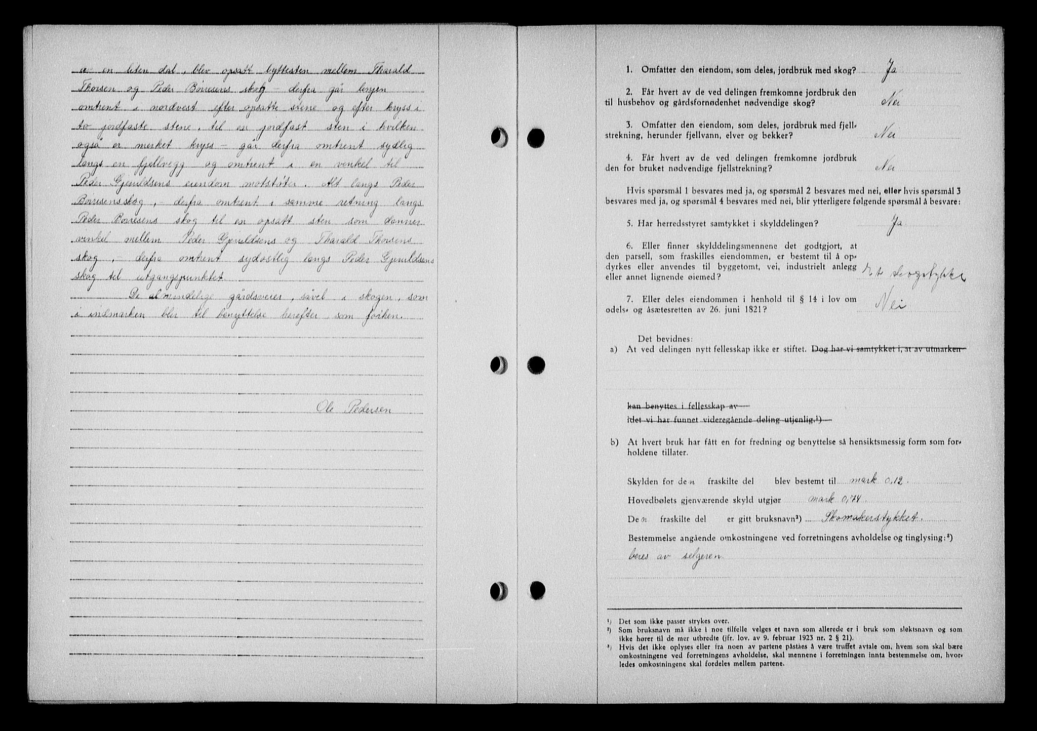 Nedenes sorenskriveri, AV/SAK-1221-0006/G/Gb/Gba/L0048: Mortgage book no. A-II, 1940-1941, Diary no: : 1042/1940