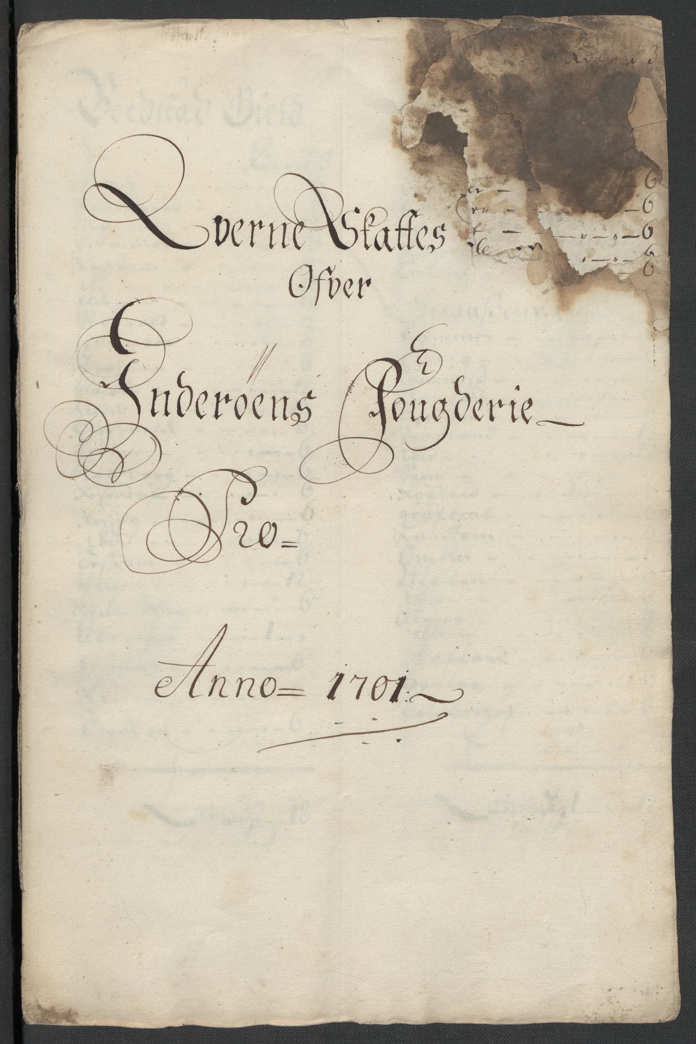 Rentekammeret inntil 1814, Reviderte regnskaper, Fogderegnskap, RA/EA-4092/R63/L4312: Fogderegnskap Inderøy, 1701-1702, p. 25