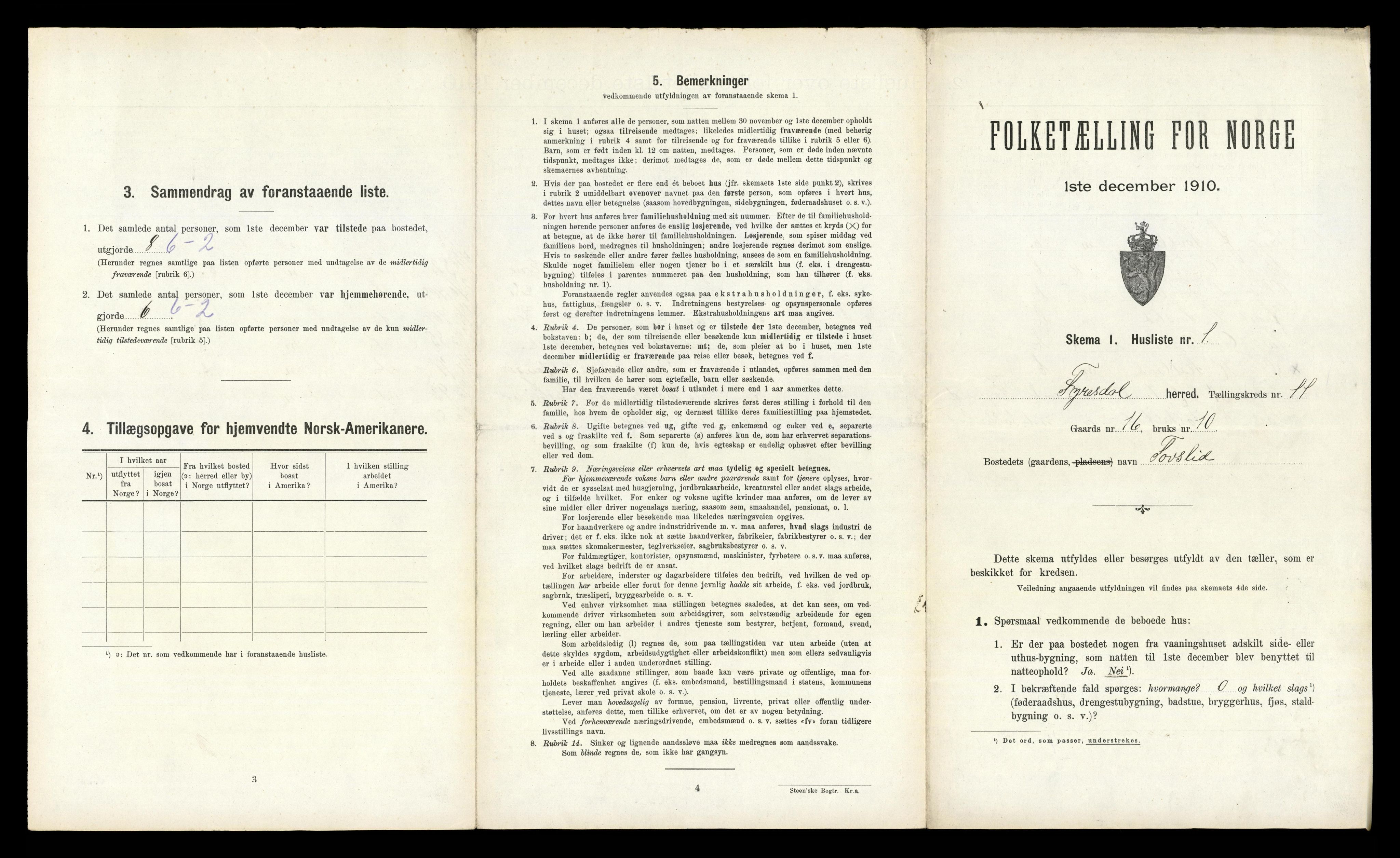 RA, 1910 census for Fyresdal, 1910, p. 687