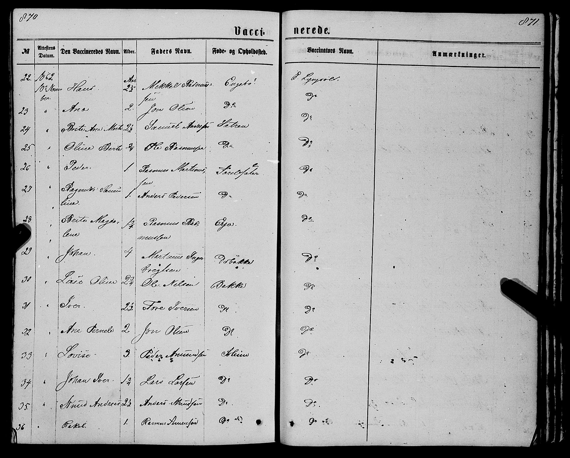 Eid sokneprestembete, AV/SAB-A-82301/H/Haa/Haaa/L0009: Parish register (official) no. A 9, 1861-1868, p. 870-871