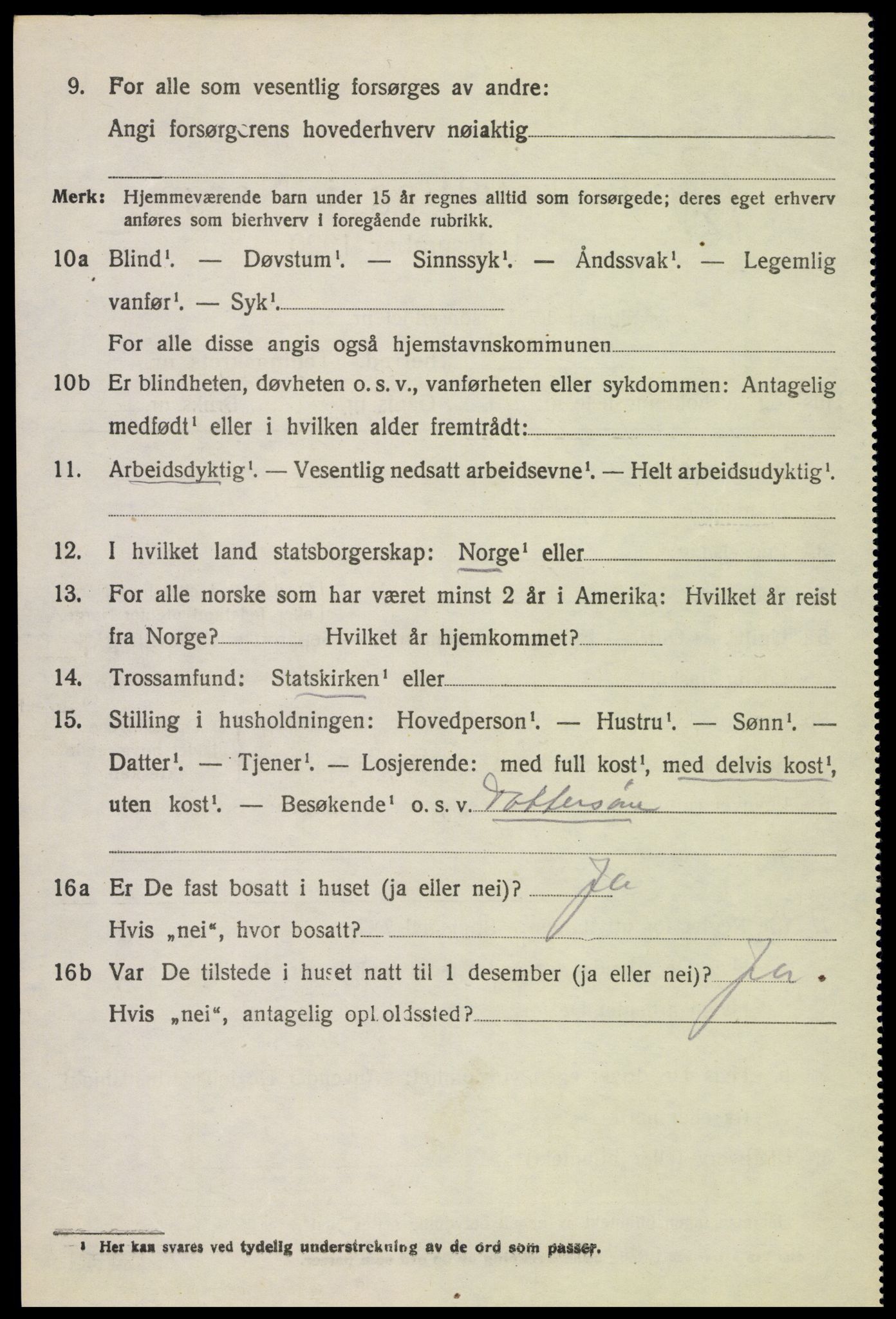 SAH, 1920 census for Stange, 1920, p. 9584