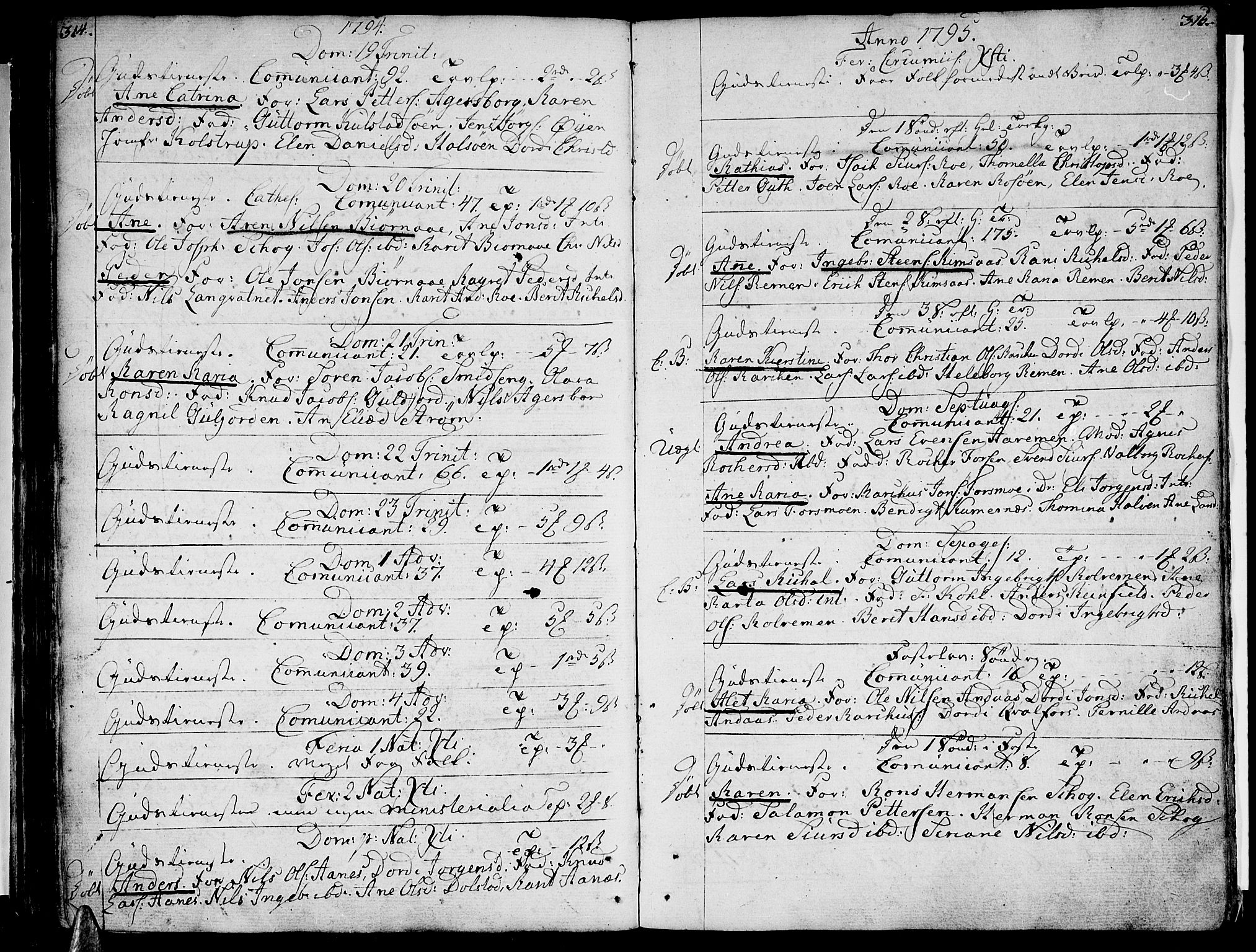 Ministerialprotokoller, klokkerbøker og fødselsregistre - Nordland, SAT/A-1459/820/L0286: Parish register (official) no. 820A07, 1780-1799, p. 314-315