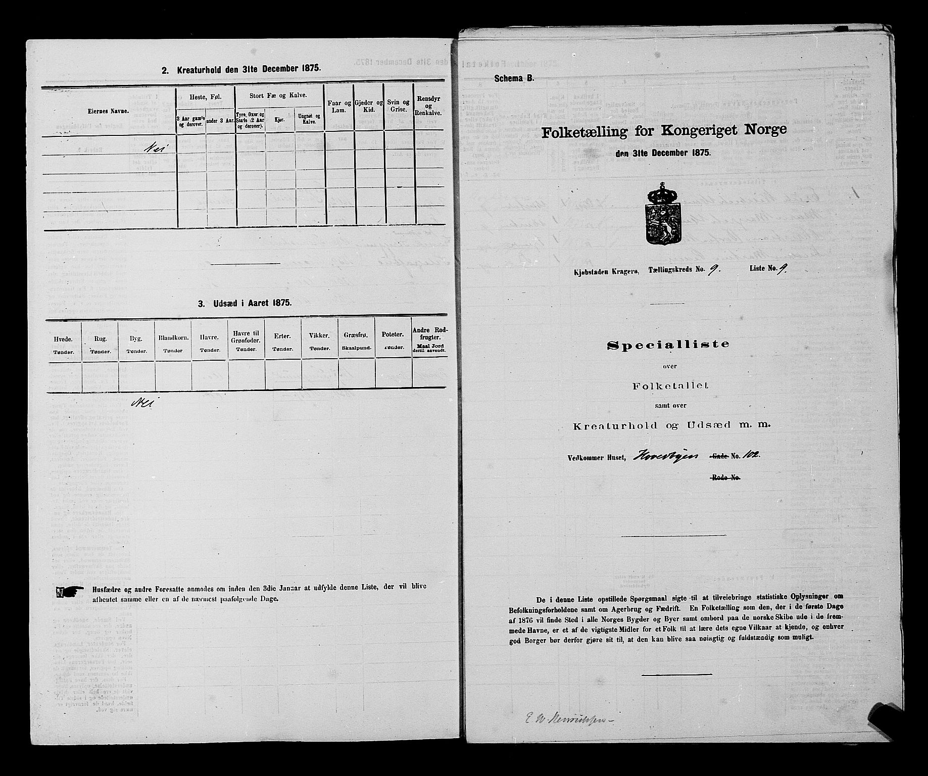 SAKO, 1875 census for 0801P Kragerø, 1875, p. 210