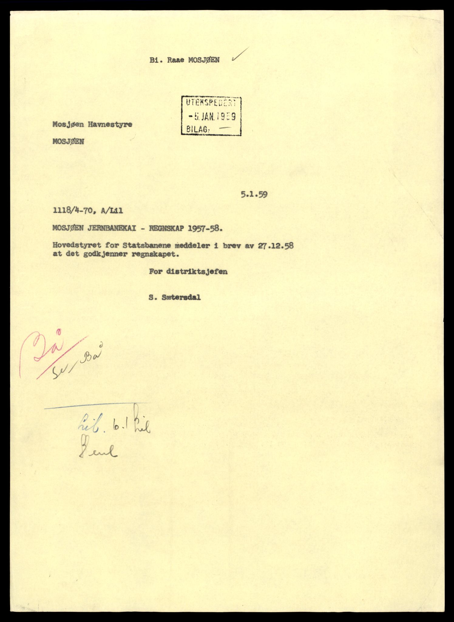 Norges statsbaner (NSB) - Trondheim distrikt, AV/SAT-A-6436/0002/Dd/L0817: --, 1953-1980, p. 235