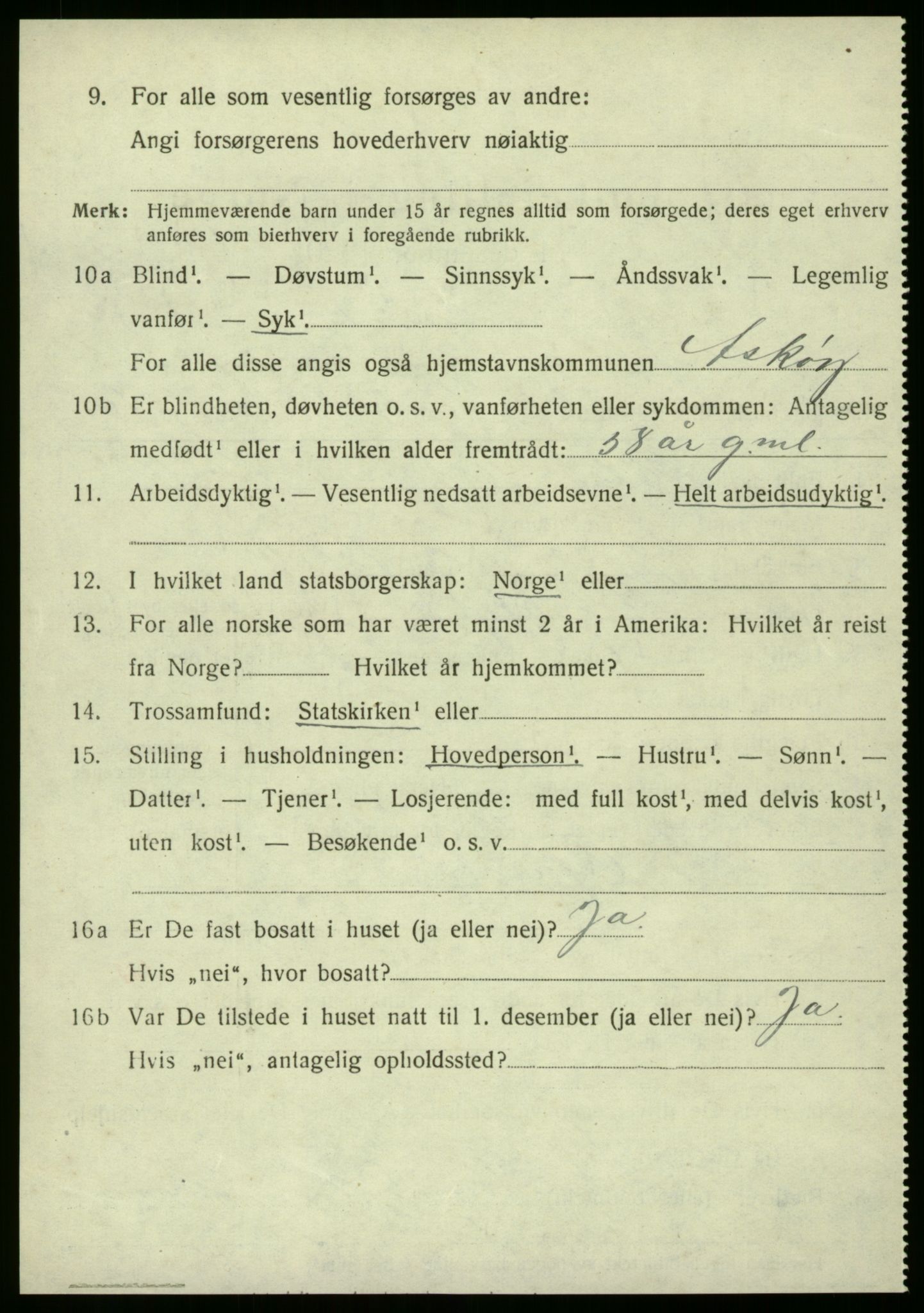 SAB, 1920 census for Askøy, 1920, p. 3701