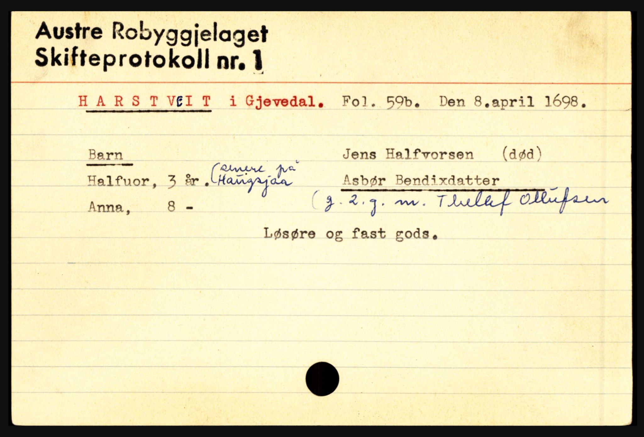 Østre Råbyggelag sorenskriveri, AV/SAK-1221-0016/H, p. 4247