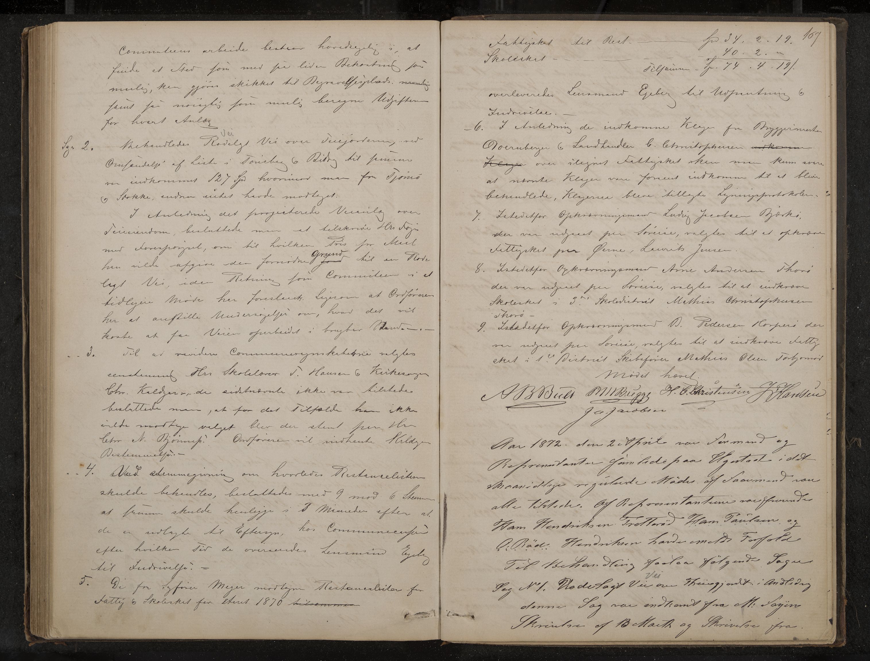 Nøtterøy formannskap og sentraladministrasjon, IKAK/0722021-1/A/Aa/L0002: Møtebok, 1862-1873, p. 167