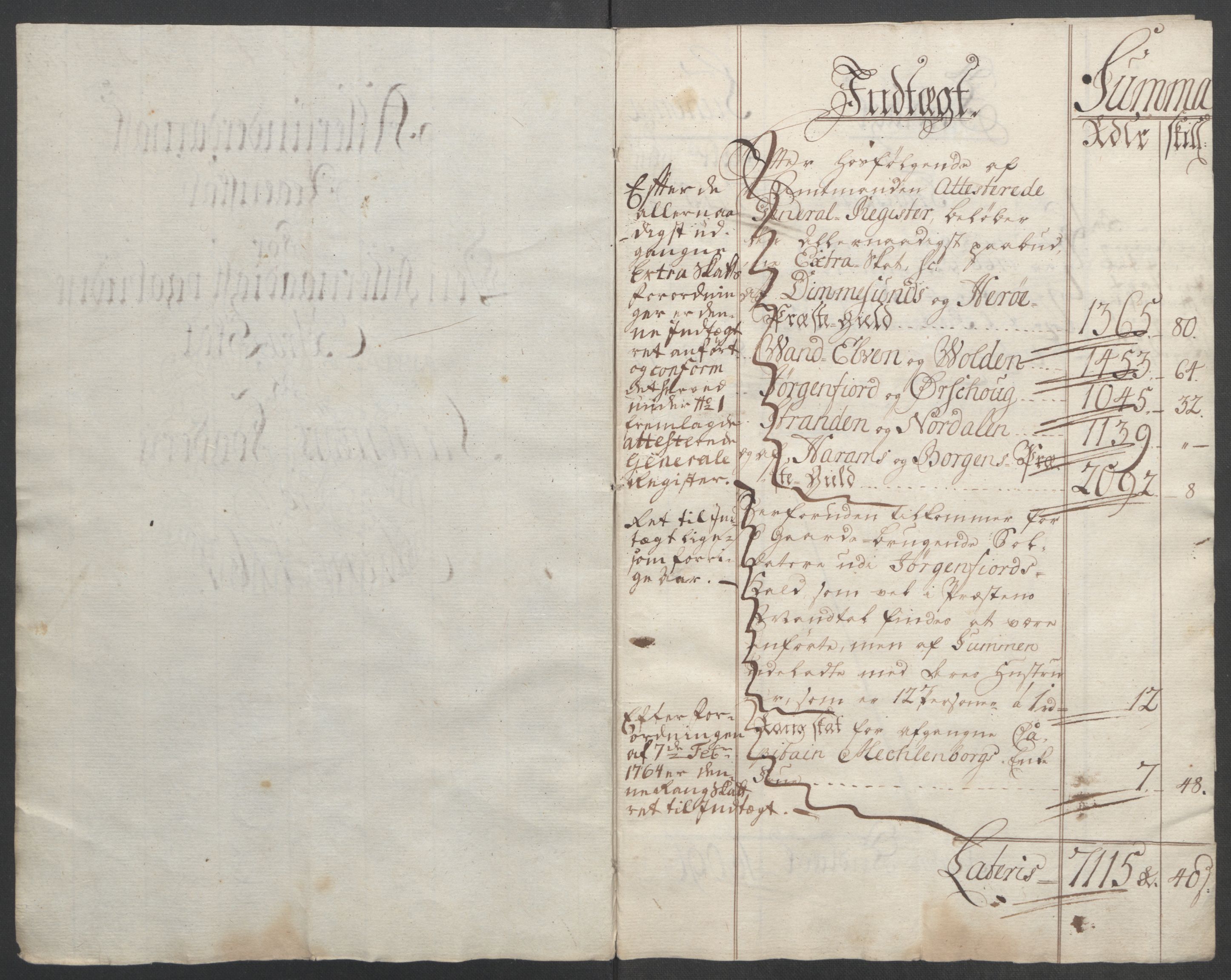Rentekammeret inntil 1814, Reviderte regnskaper, Fogderegnskap, RA/EA-4092/R54/L3645: Ekstraskatten Sunnmøre, 1762-1772, p. 97