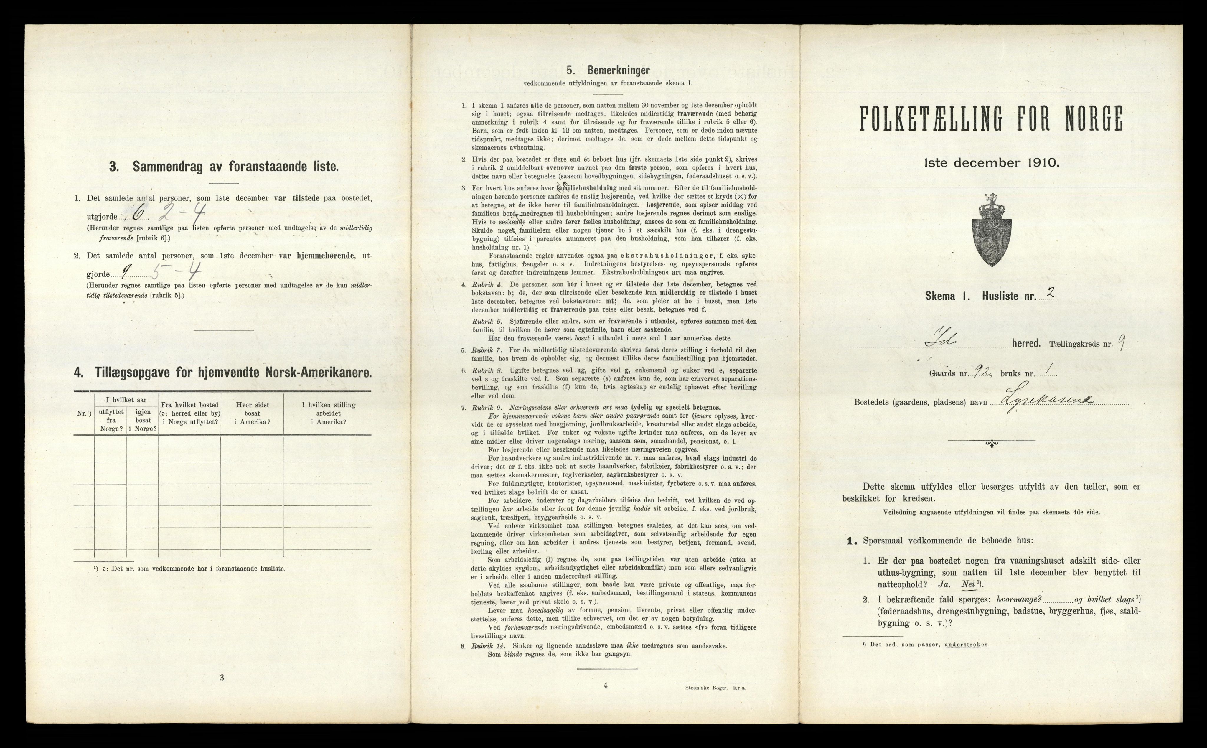 RA, 1910 census for Idd, 1910, p. 1372