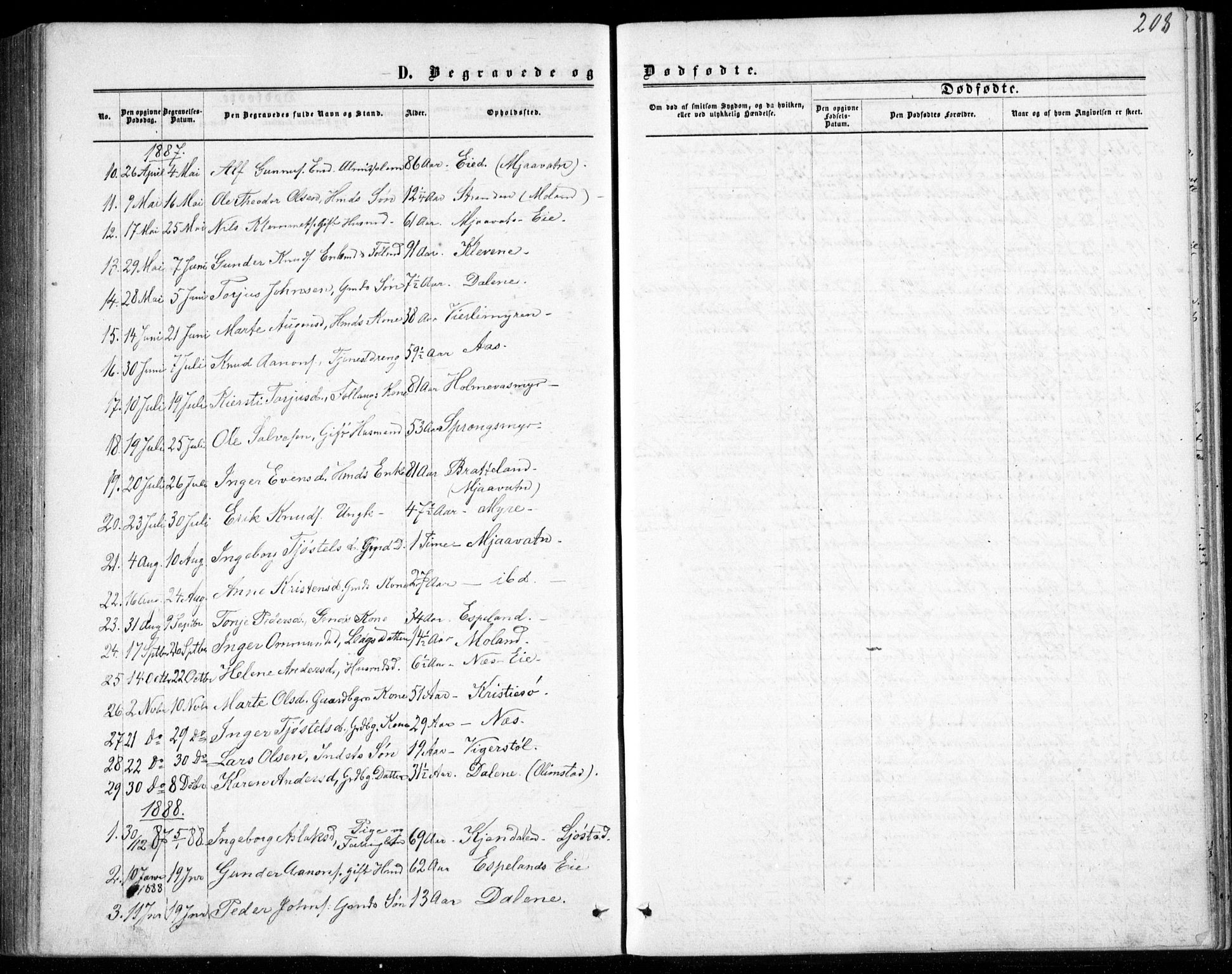 Gjerstad sokneprestkontor, AV/SAK-1111-0014/F/Fb/Fbb/L0003: Parish register (copy) no. B 3, 1862-1889, p. 208