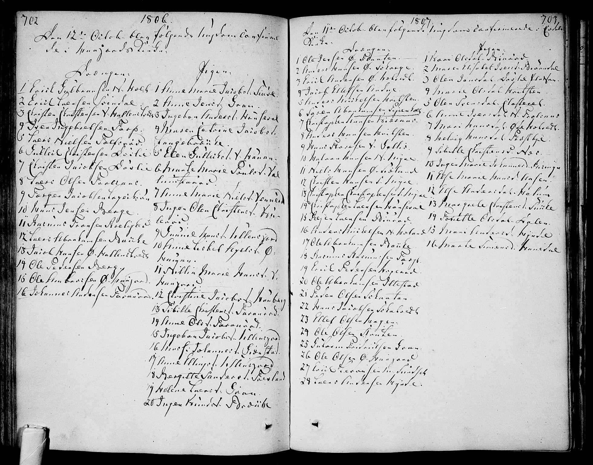 Andebu kirkebøker, AV/SAKO-A-336/F/Fa/L0003: Parish register (official) no. 3 /1, 1803-1828, p. 702-703