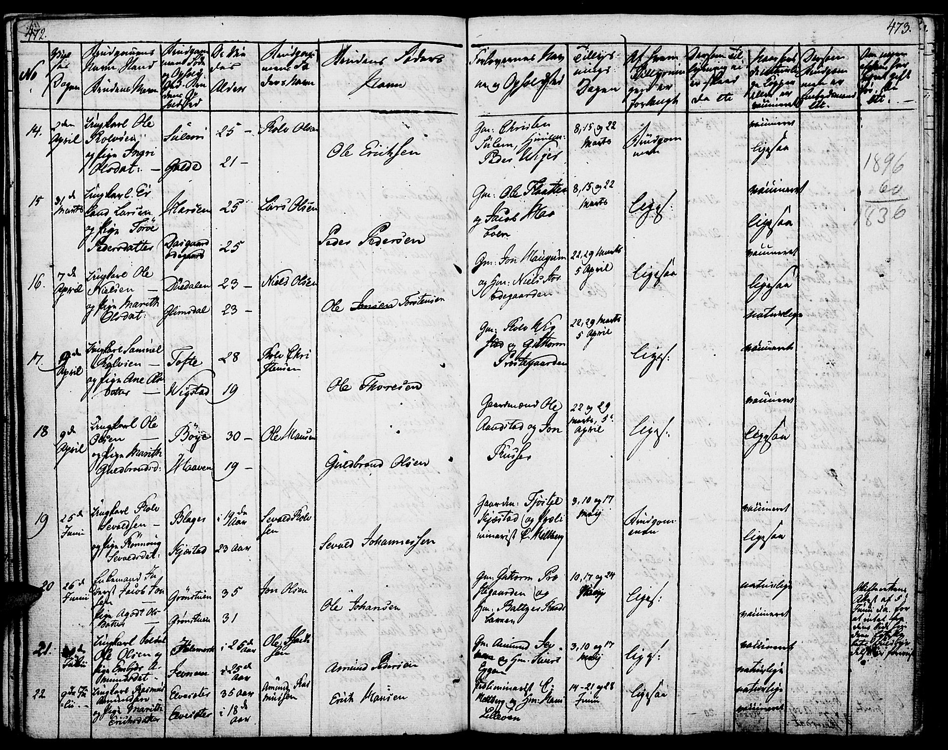 Lom prestekontor, AV/SAH-PREST-070/K/L0005: Parish register (official) no. 5, 1825-1837, p. 472-473