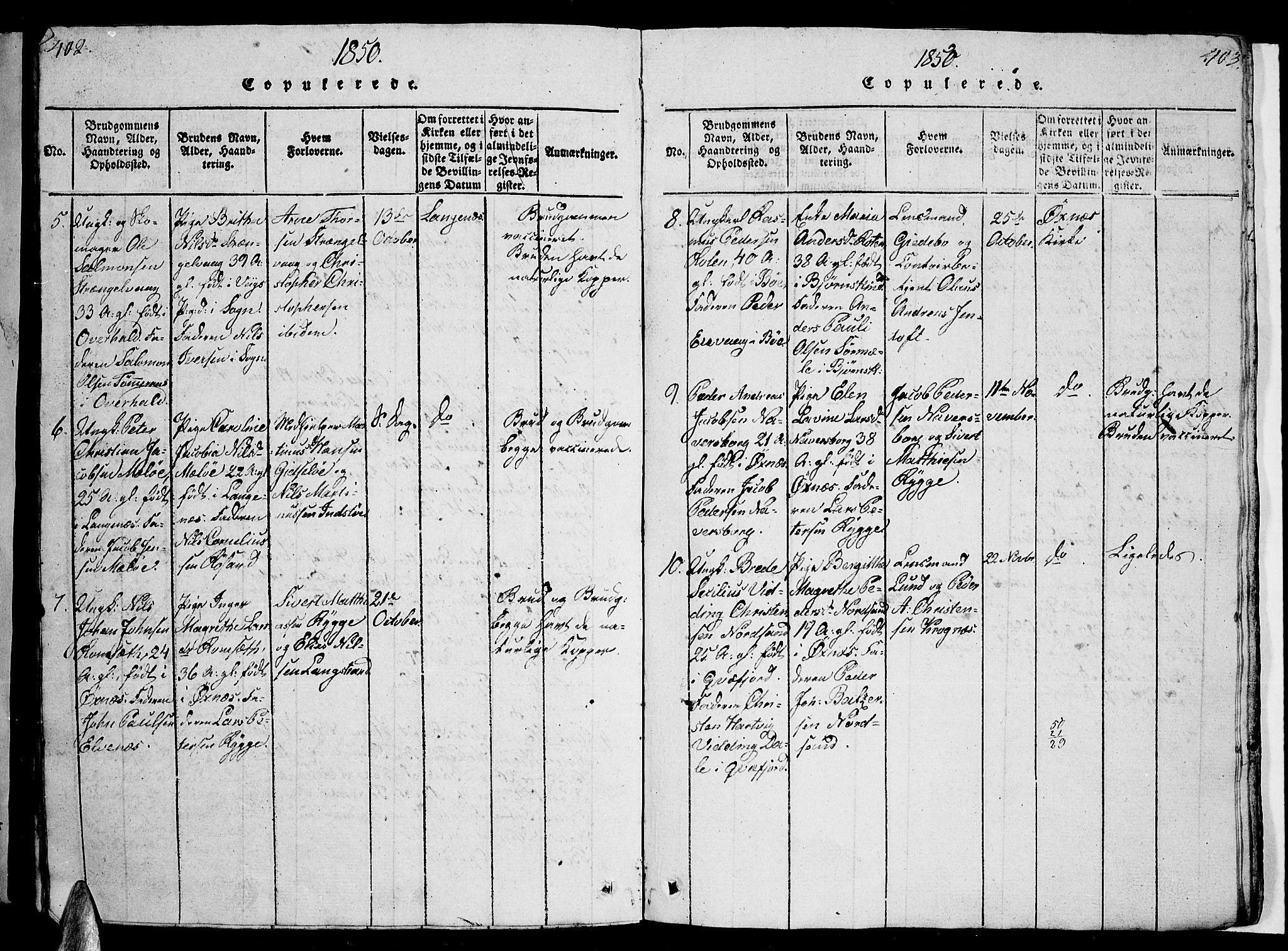 Ministerialprotokoller, klokkerbøker og fødselsregistre - Nordland, AV/SAT-A-1459/893/L1346: Parish register (copy) no. 893C01, 1820-1858, p. 402-403