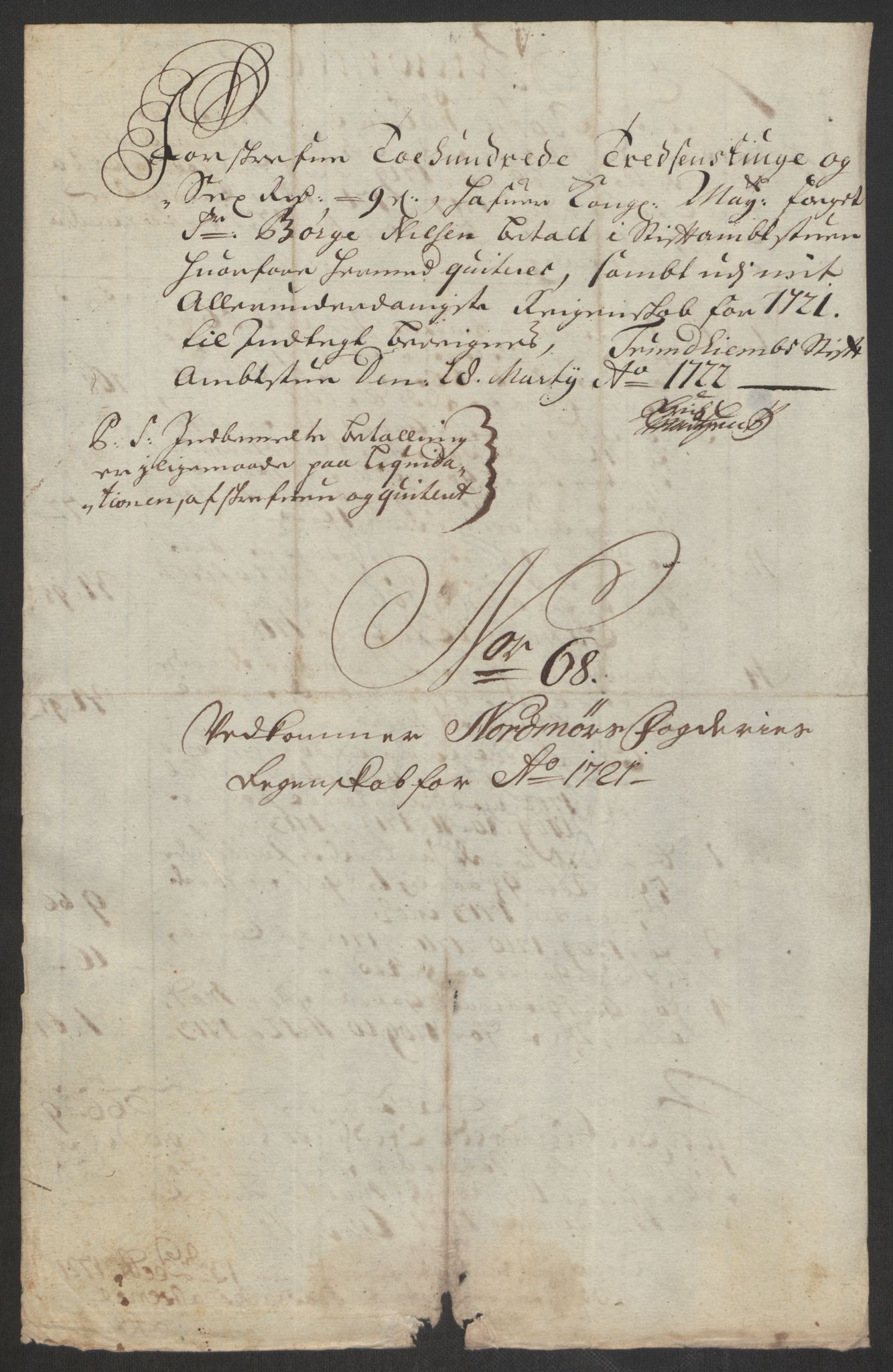 Rentekammeret inntil 1814, Reviderte regnskaper, Fogderegnskap, AV/RA-EA-4092/R56/L3754: Fogderegnskap Nordmøre, 1721, p. 377