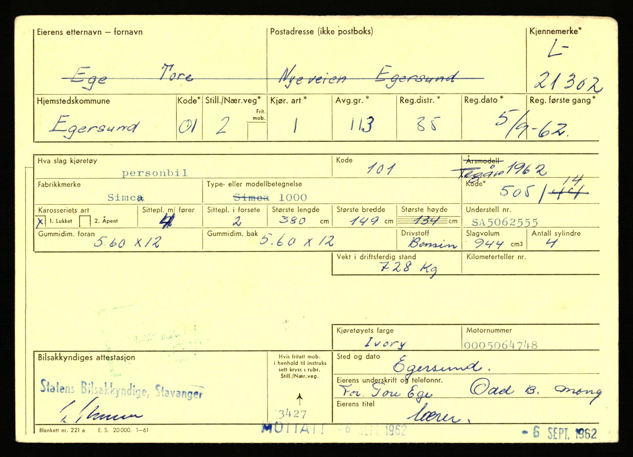 Stavanger trafikkstasjon, AV/SAST-A-101942/0/F/L0037: L-20500 - L-21499, 1930-1971, p. 2017