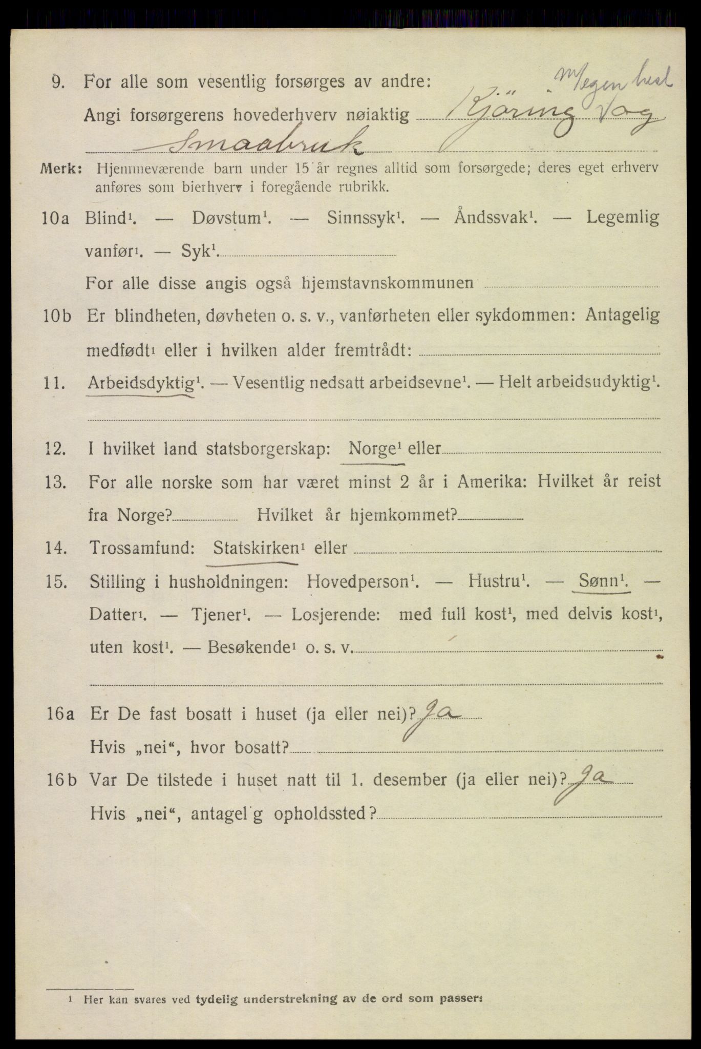 SAH, 1920 census for Løten, 1920, p. 11868