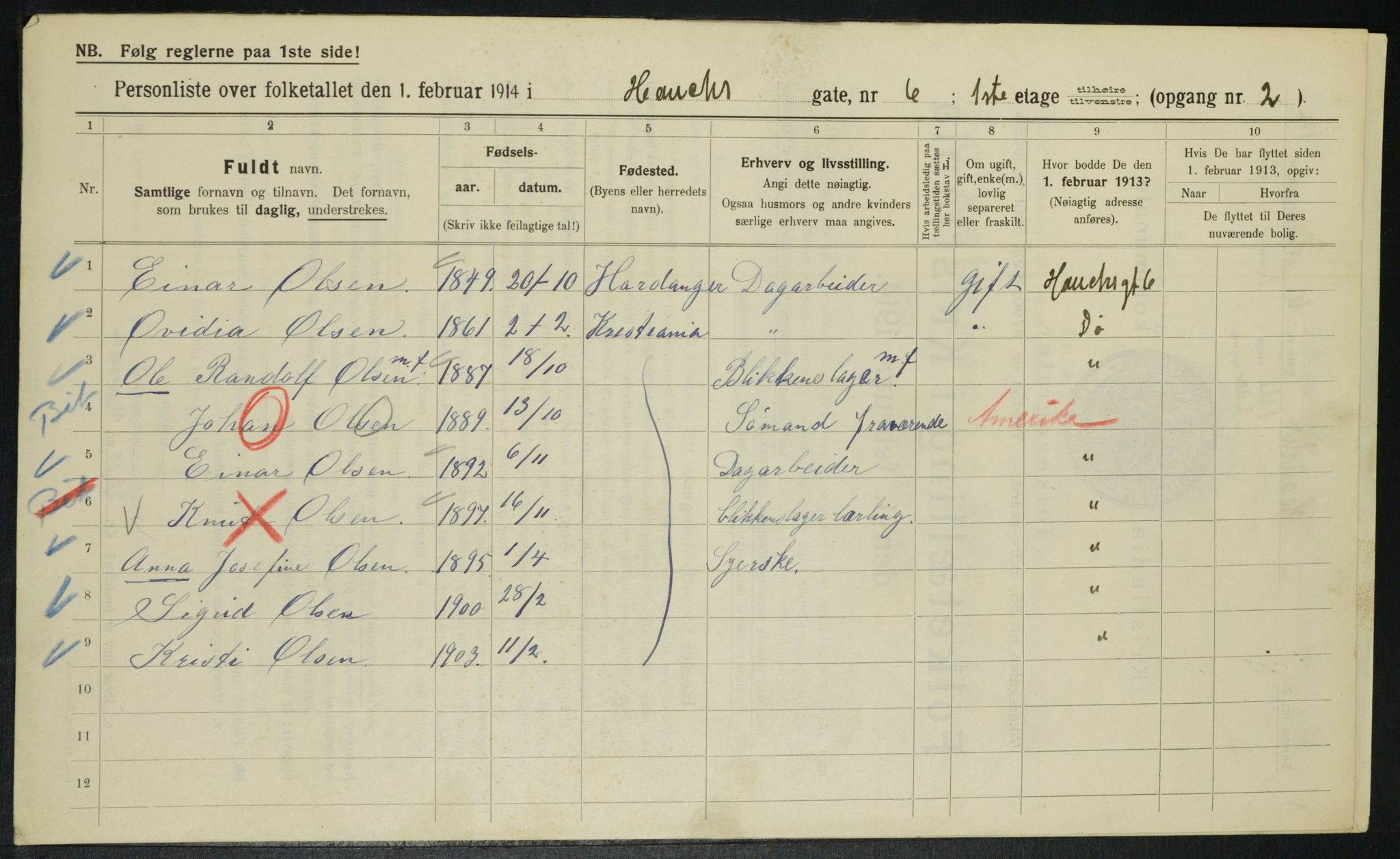 OBA, Municipal Census 1914 for Kristiania, 1914, p. 35247