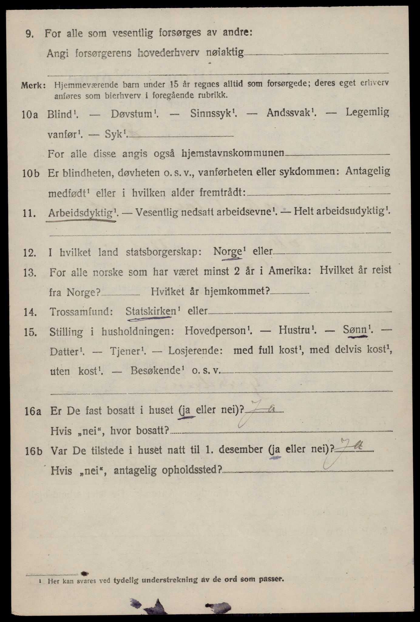 SAST, 1920 census for Håland, 1920, p. 2612