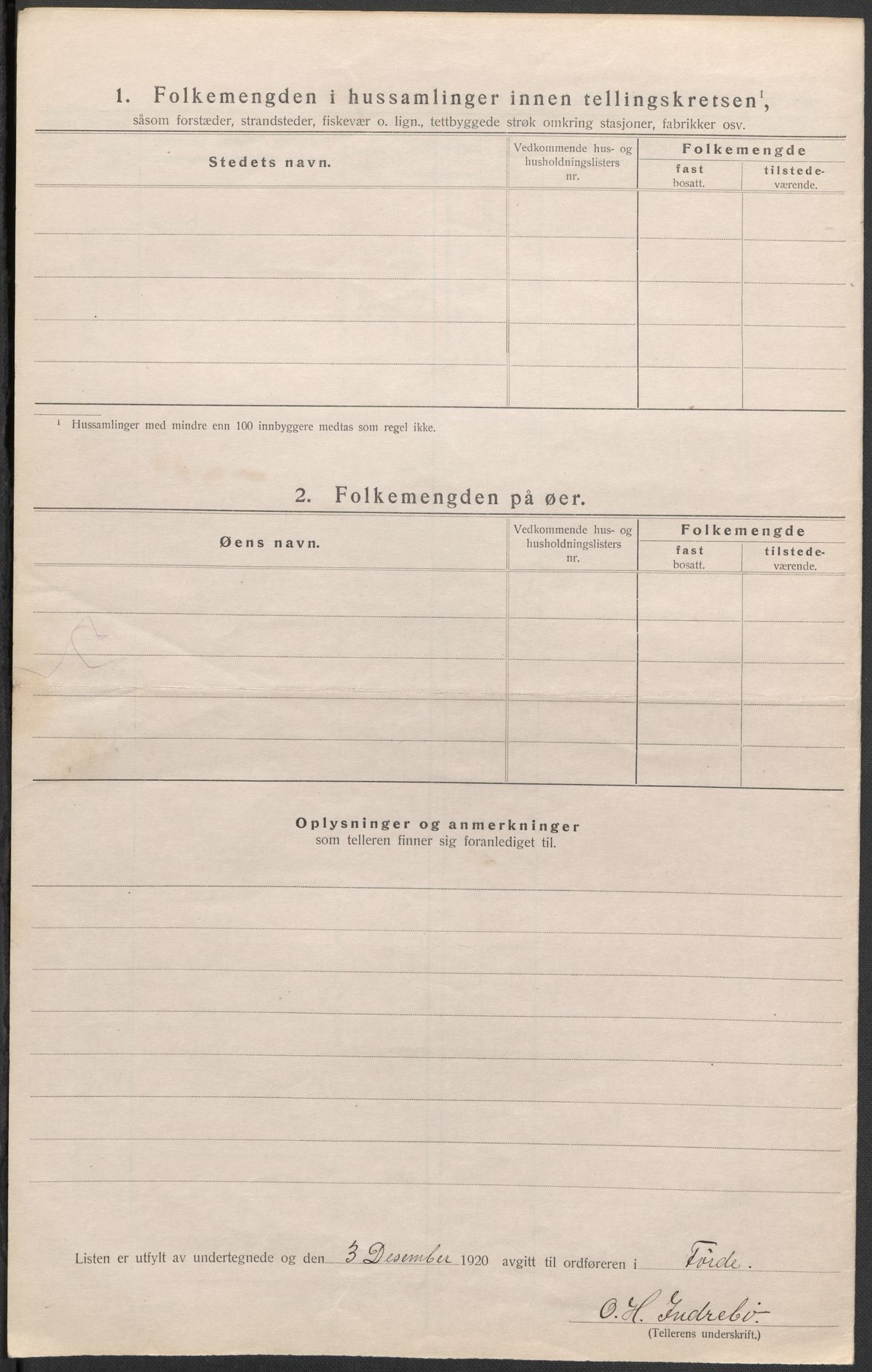 SAB, 1920 census for Førde, 1920, p. 34