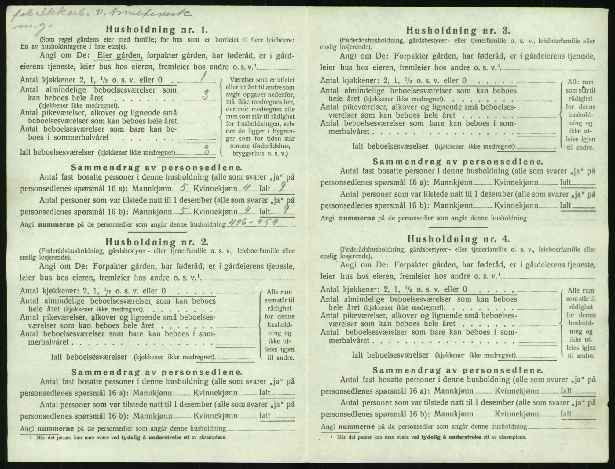 SAK, 1920 census for Stokken, 1920, p. 211