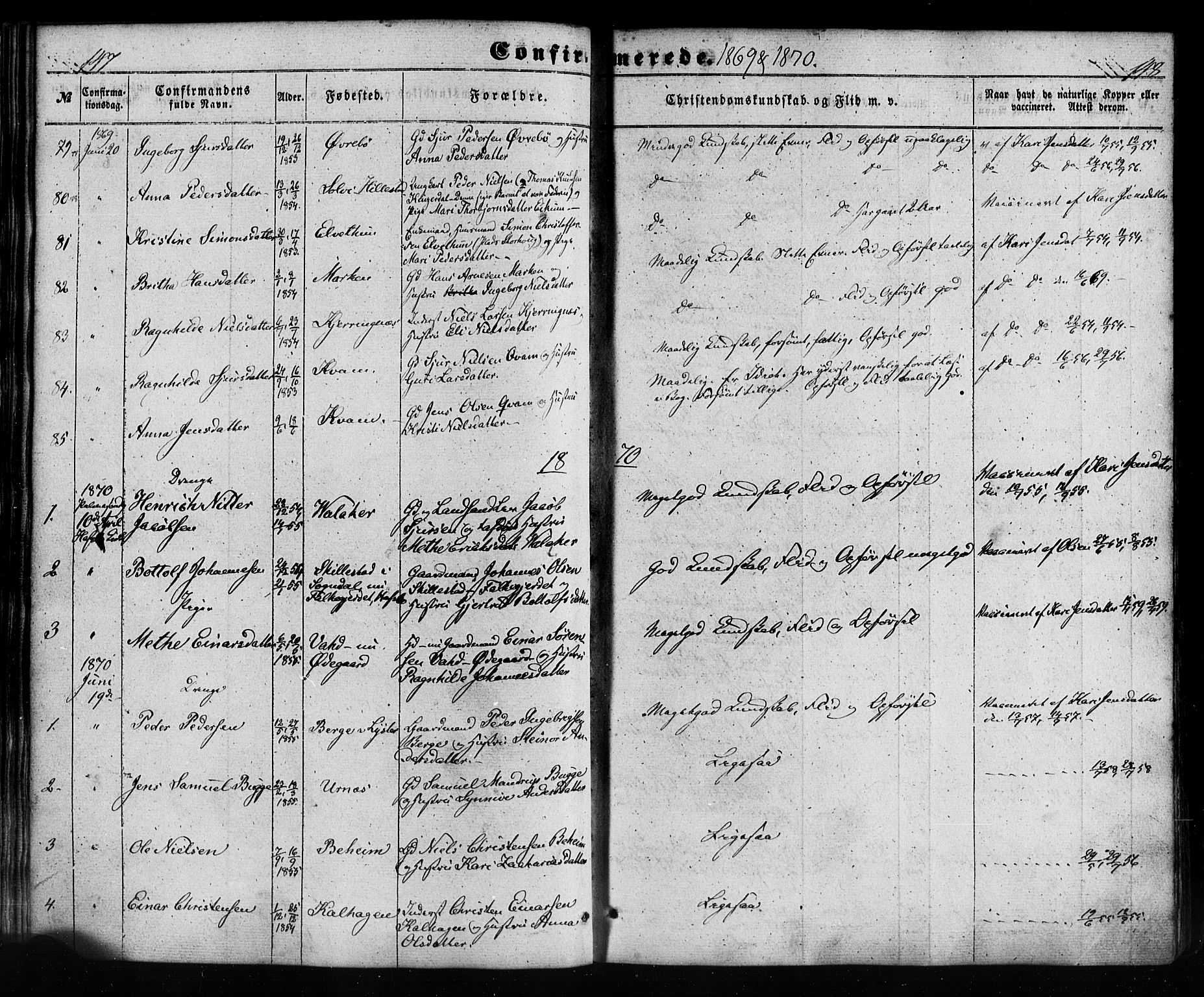 Hafslo sokneprestembete, SAB/A-80301/H/Haa/Haaa/L0012: Parish register (official) no. A 12, 1852-1885, p. 148-149