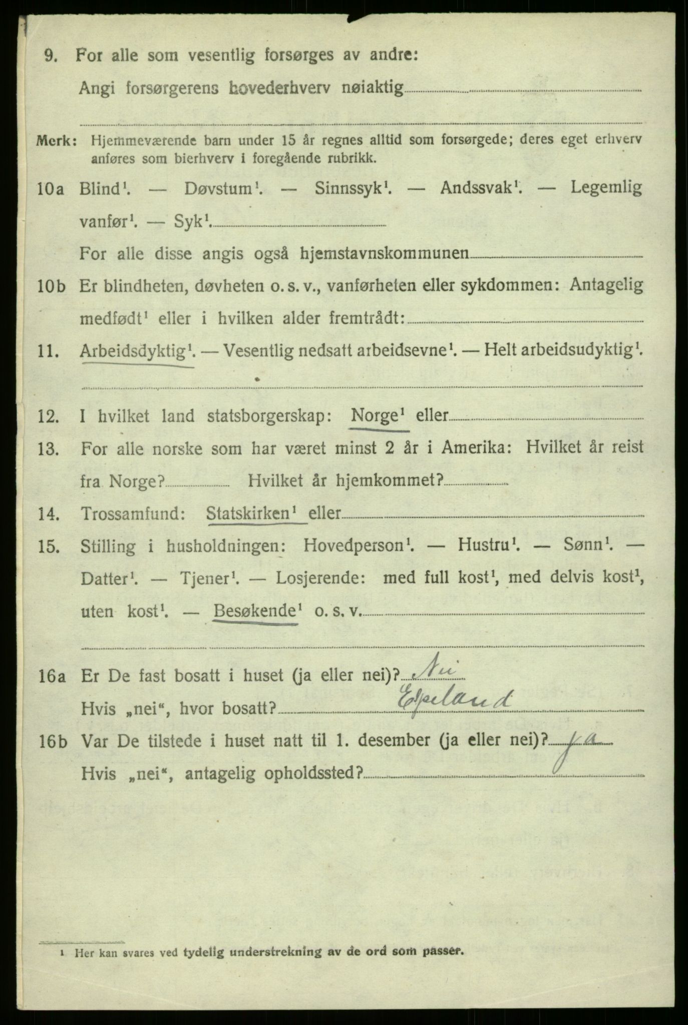 SAB, 1920 census for Haus, 1920, p. 4676