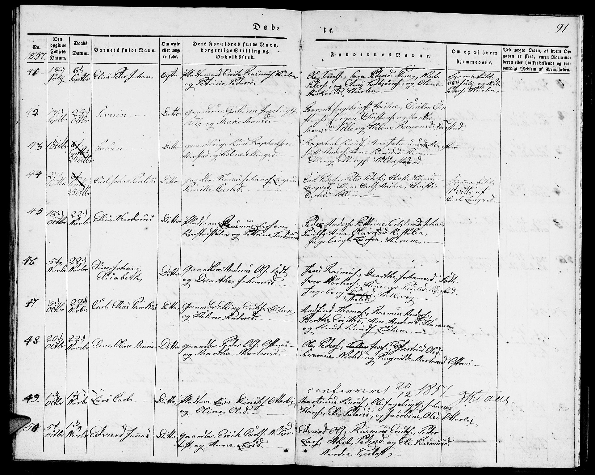 Ministerialprotokoller, klokkerbøker og fødselsregistre - Møre og Romsdal, AV/SAT-A-1454/536/L0507: Parish register (copy) no. 536C02, 1839-1859, p. 91