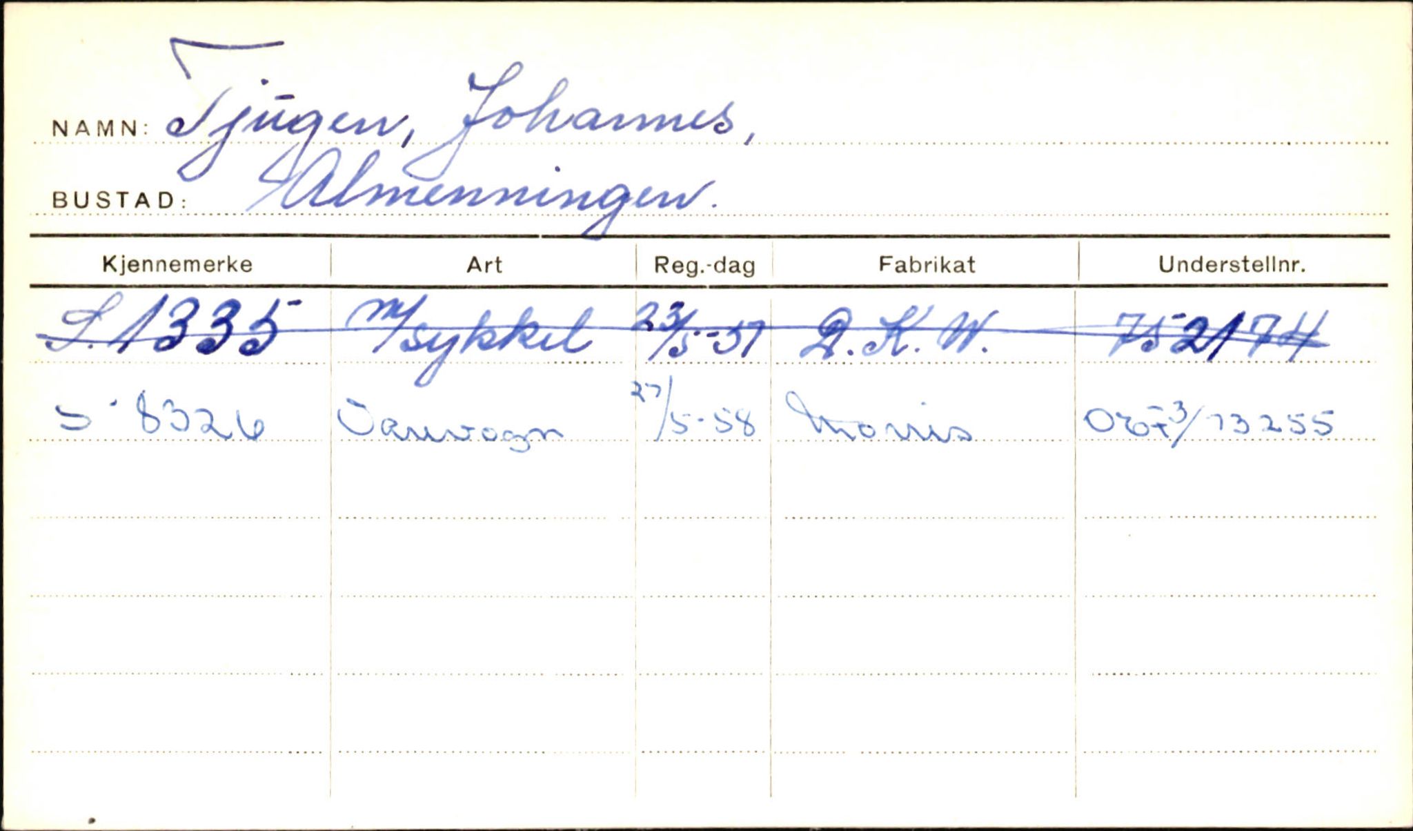 Statens vegvesen, Sogn og Fjordane vegkontor, AV/SAB-A-5301/4/F/L0002: Eigarregister Fjordane til 1.6.1961, 1930-1961, p. 184