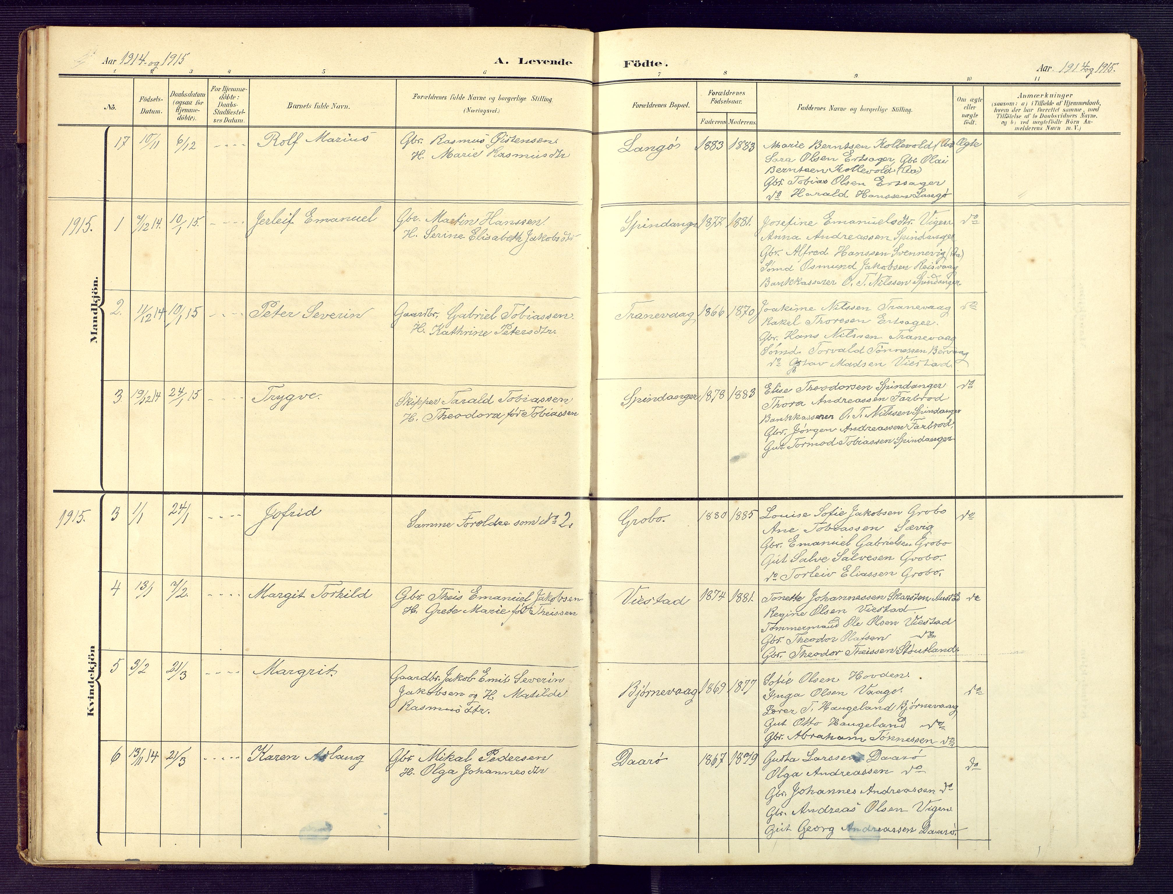 Herad sokneprestkontor, AV/SAK-1111-0018/F/Fb/Fbb/L0005: Parish register (copy) no. B 5, 1908-1949