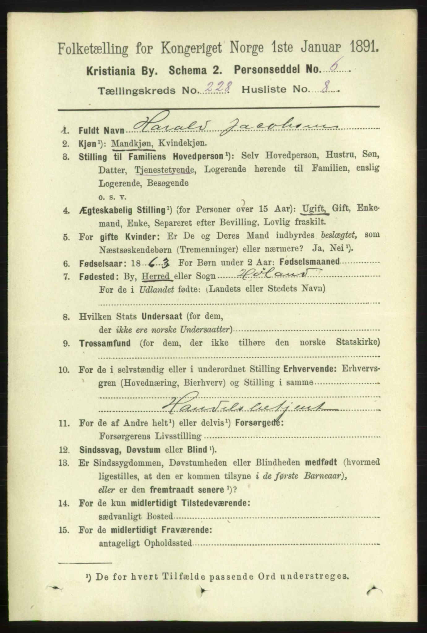 RA, 1891 census for 0301 Kristiania, 1891, p. 139618