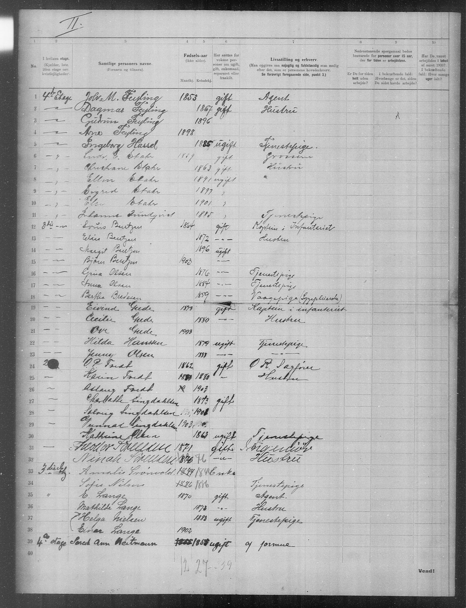 OBA, Municipal Census 1903 for Kristiania, 1903, p. 21168