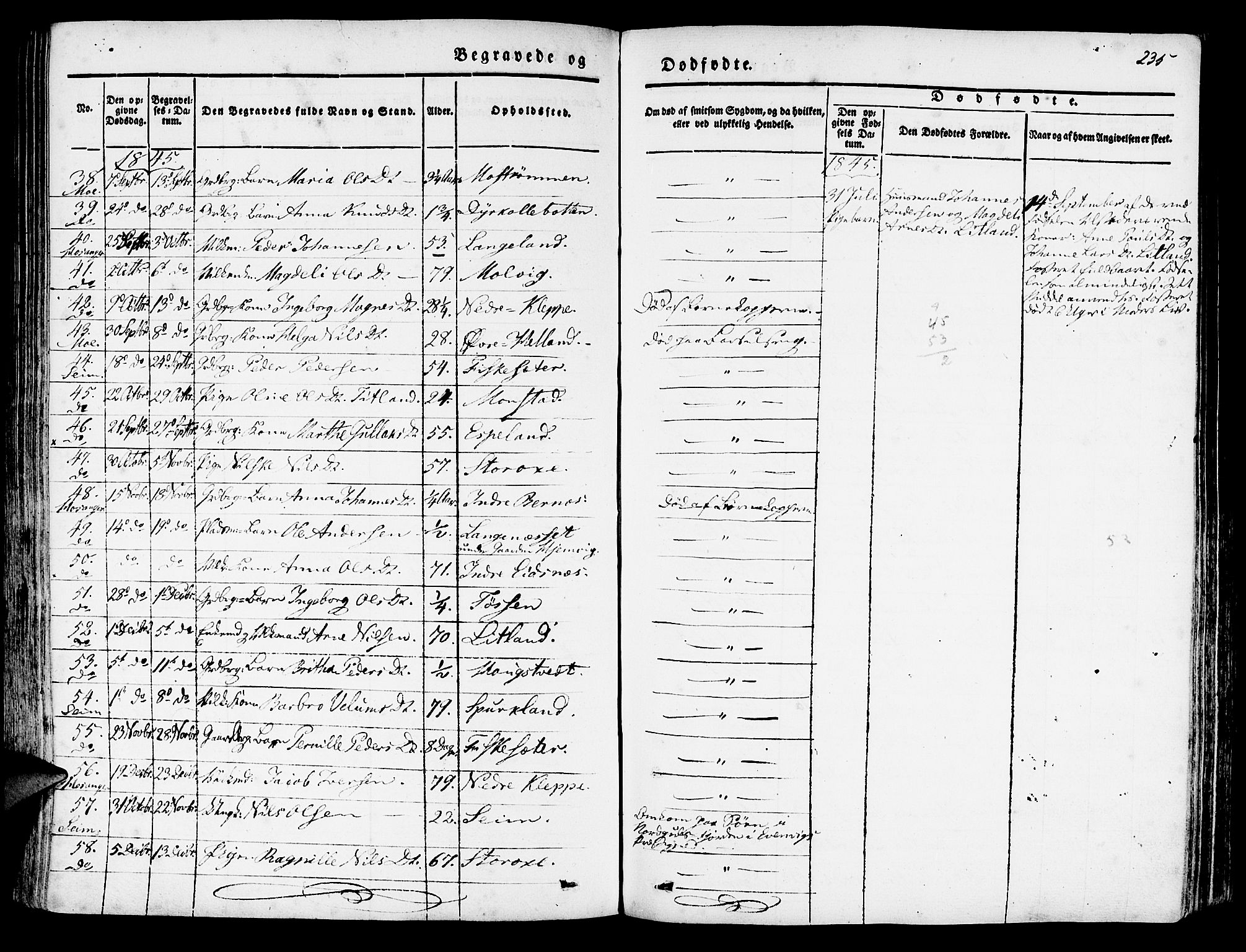 Hosanger sokneprestembete, SAB/A-75801/H/Haa: Parish register (official) no. A 7, 1835-1848, p. 235