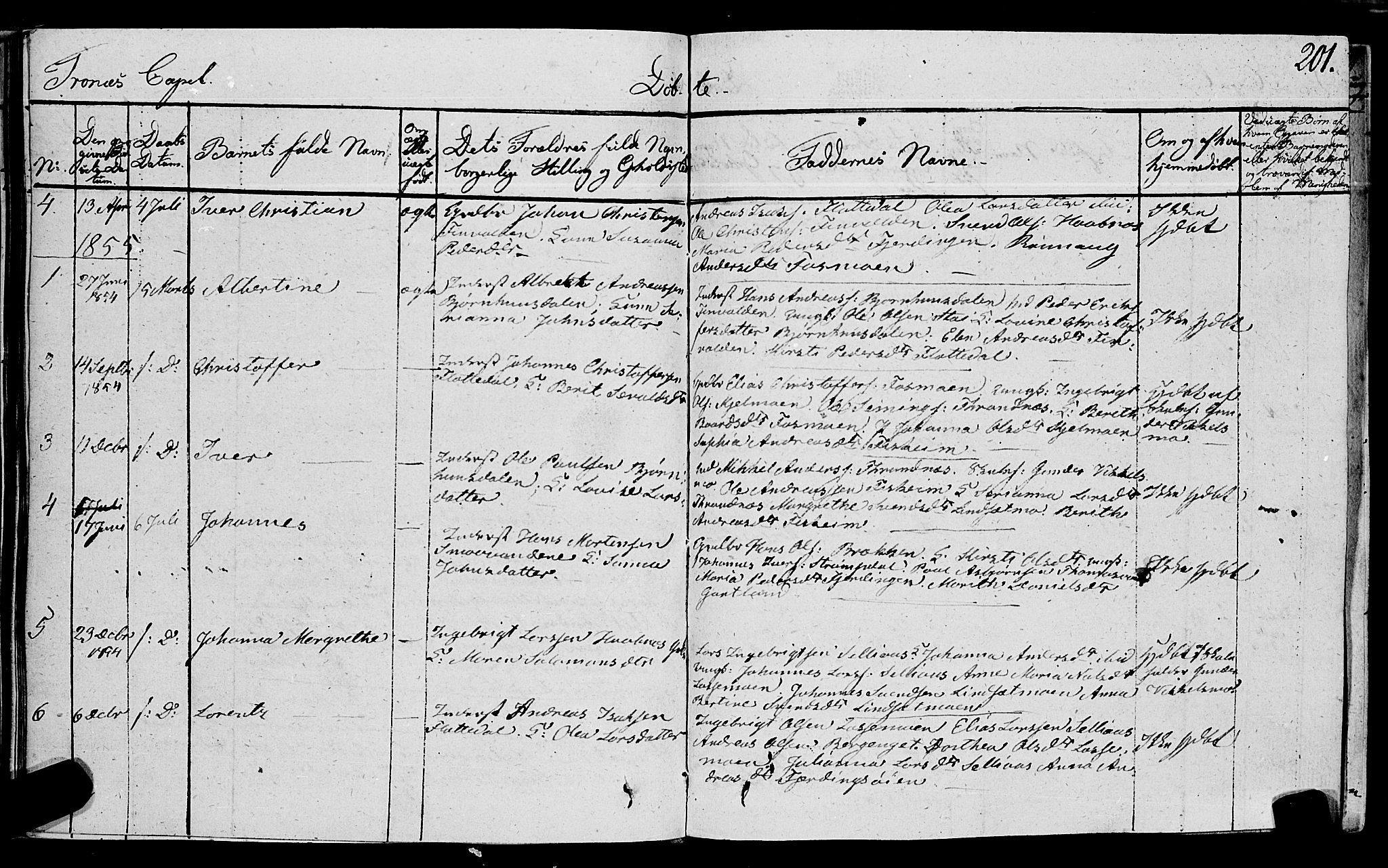 Ministerialprotokoller, klokkerbøker og fødselsregistre - Nord-Trøndelag, SAT/A-1458/762/L0538: Parish register (official) no. 762A02 /2, 1833-1879, p. 201