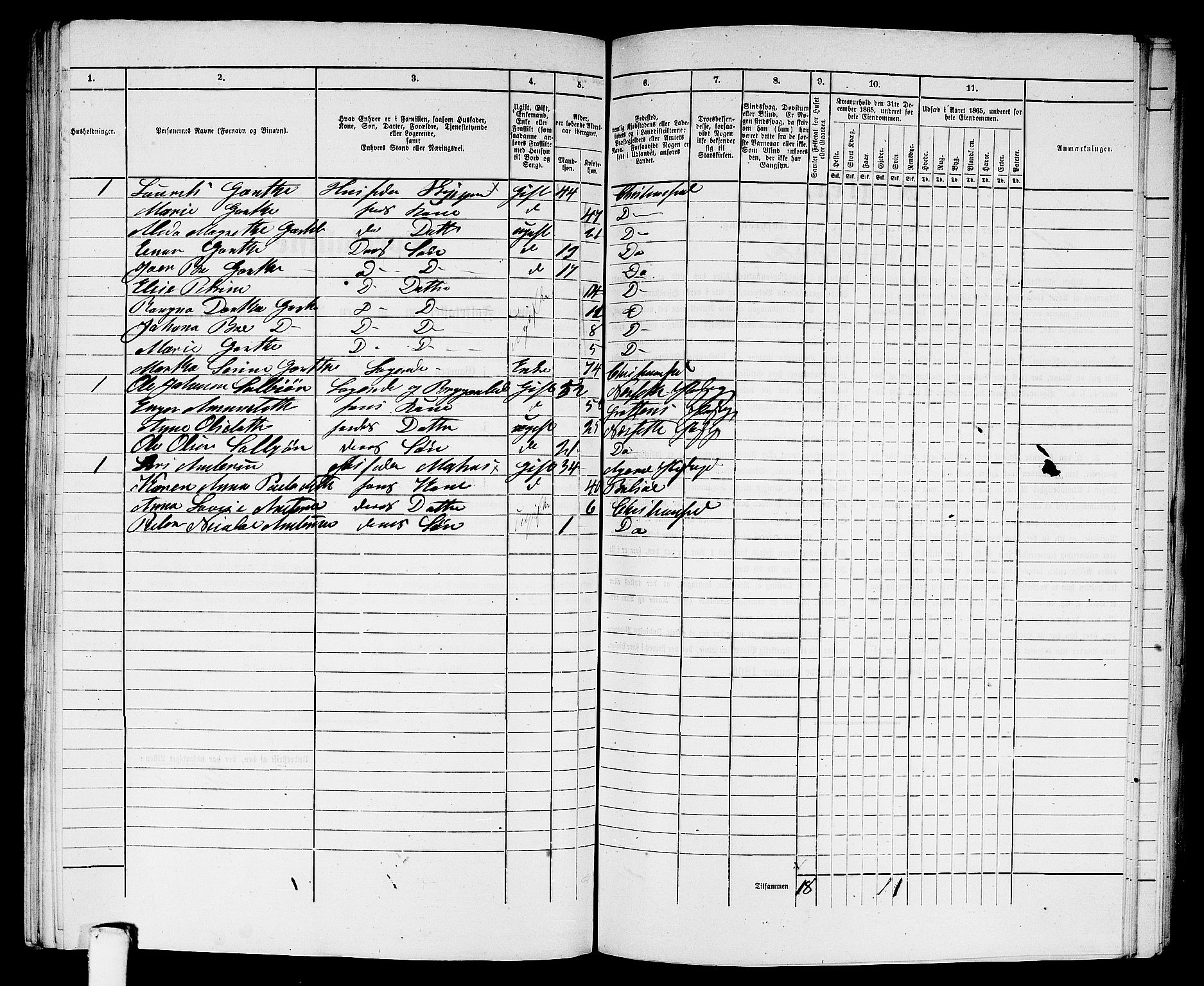 RA, 1865 census for Kristiansund/Kristiansund, 1865, p. 727