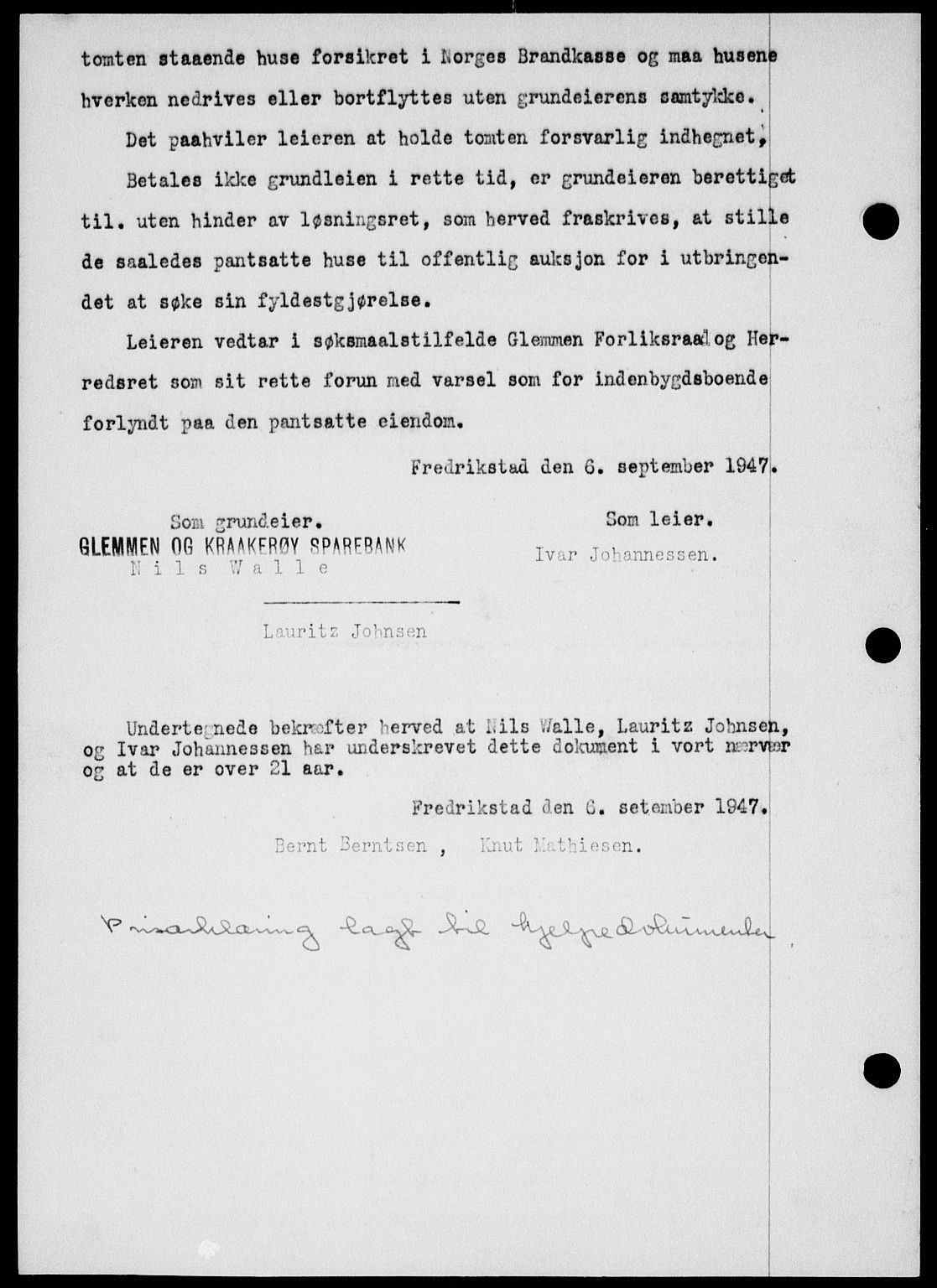 Onsøy sorenskriveri, SAO/A-10474/G/Ga/Gab/L0021: Mortgage book no. II A-21, 1947-1947, Diary no: : 2354/1947
