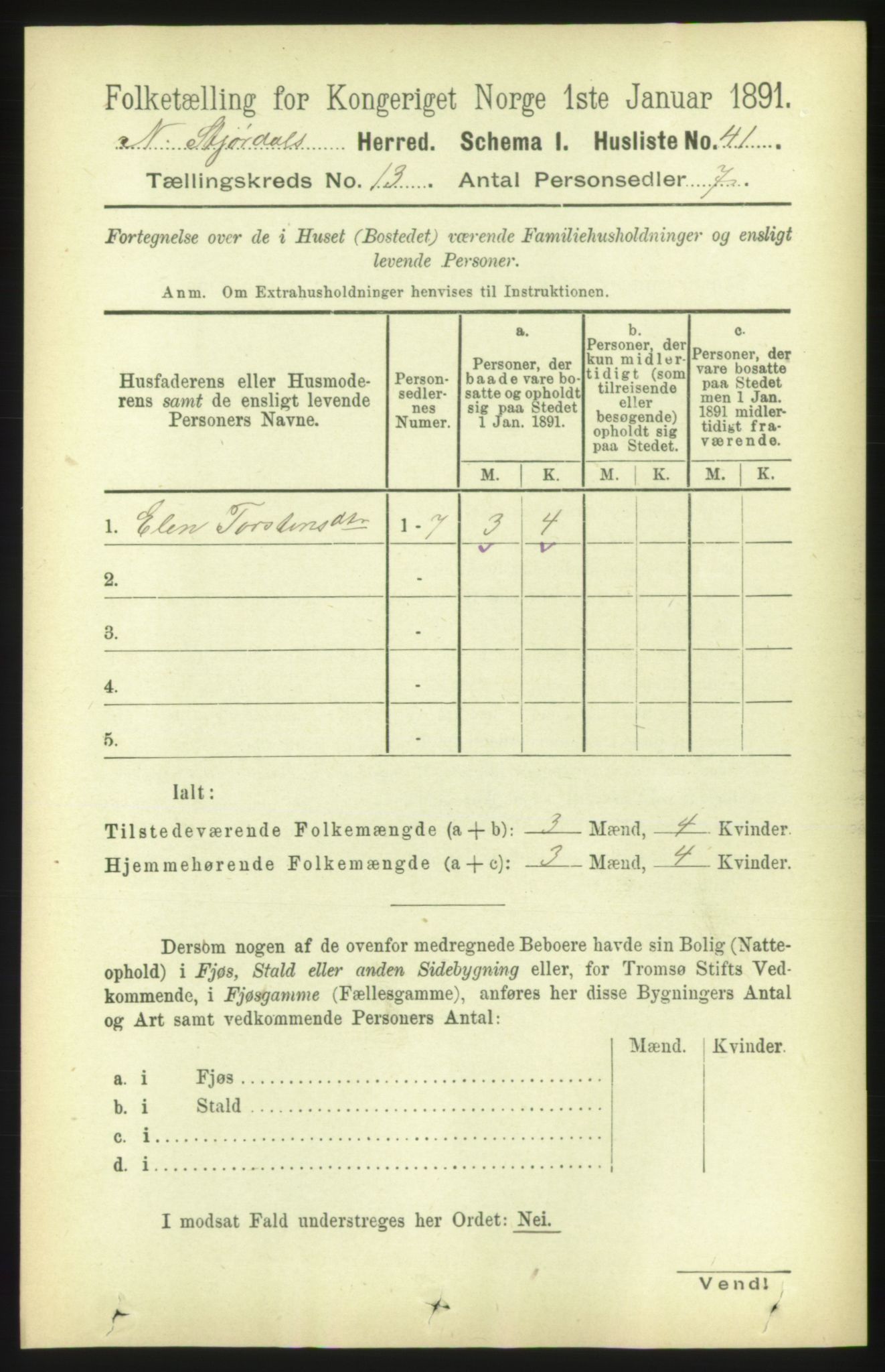 RA, 1891 census for 1714 Nedre Stjørdal, 1891, p. 6217