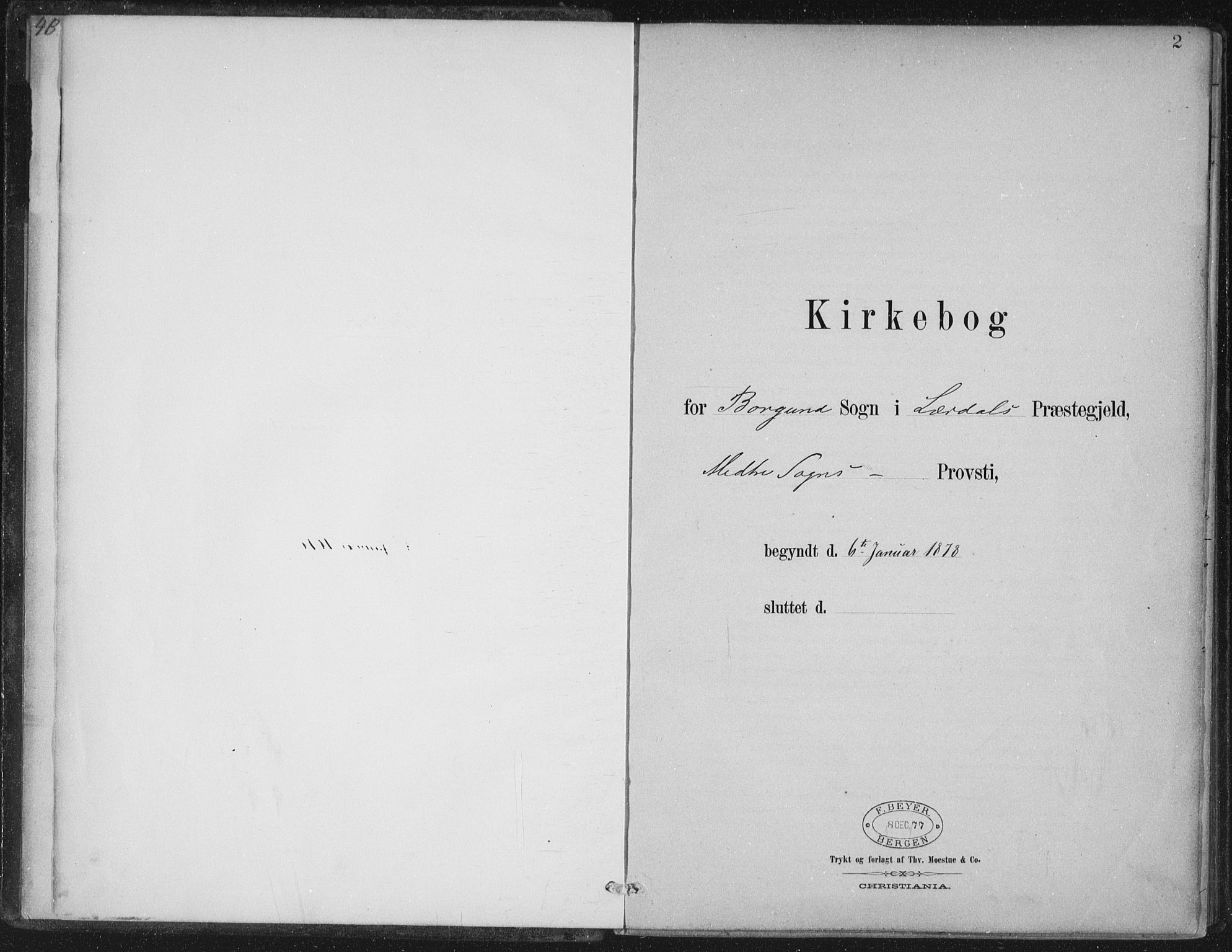 Lærdal sokneprestembete, AV/SAB-A-81201: Parish register (official) no. C  1, 1878-1911, p. 2