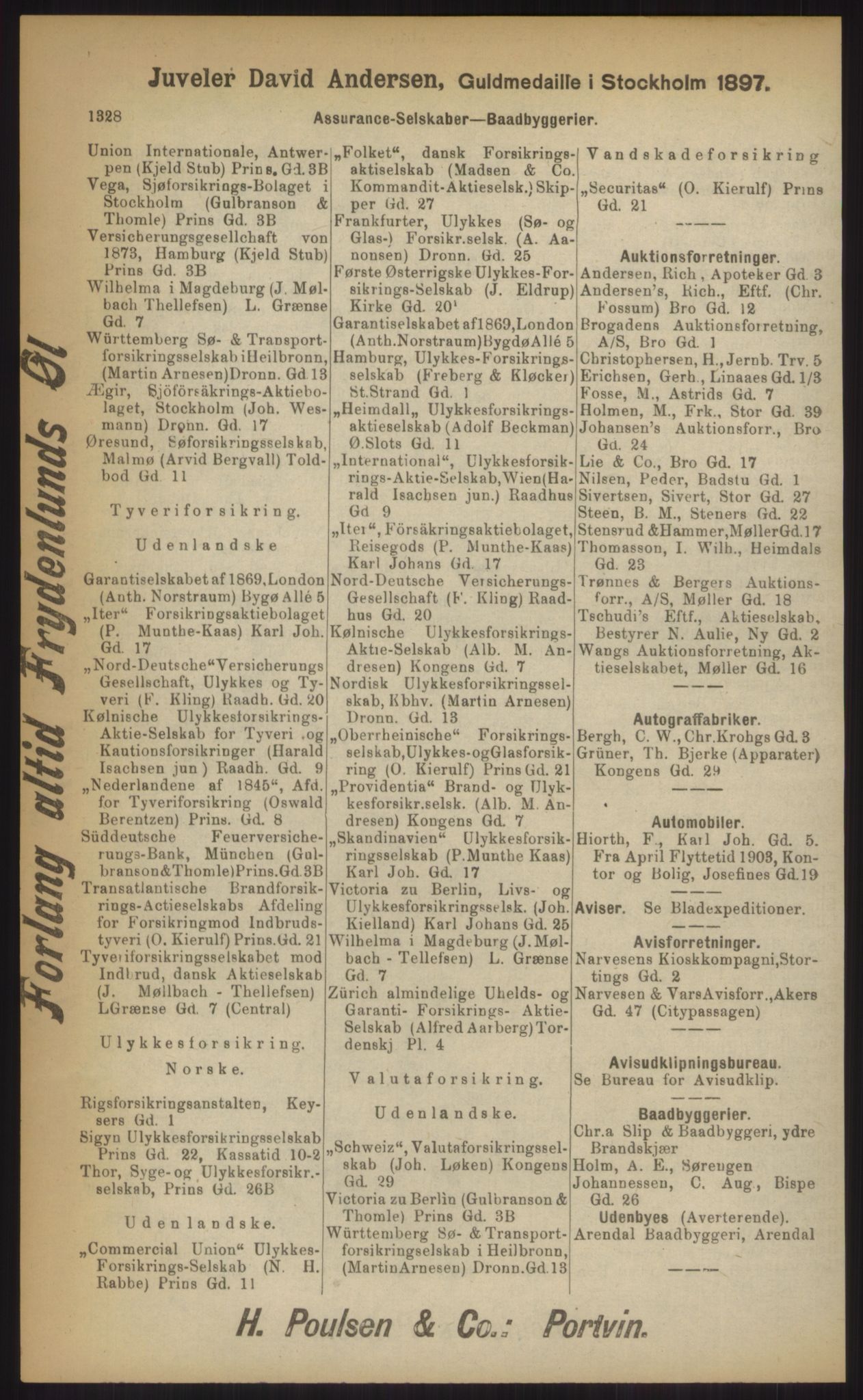 Kristiania/Oslo adressebok, PUBL/-, 1903, p. 1328