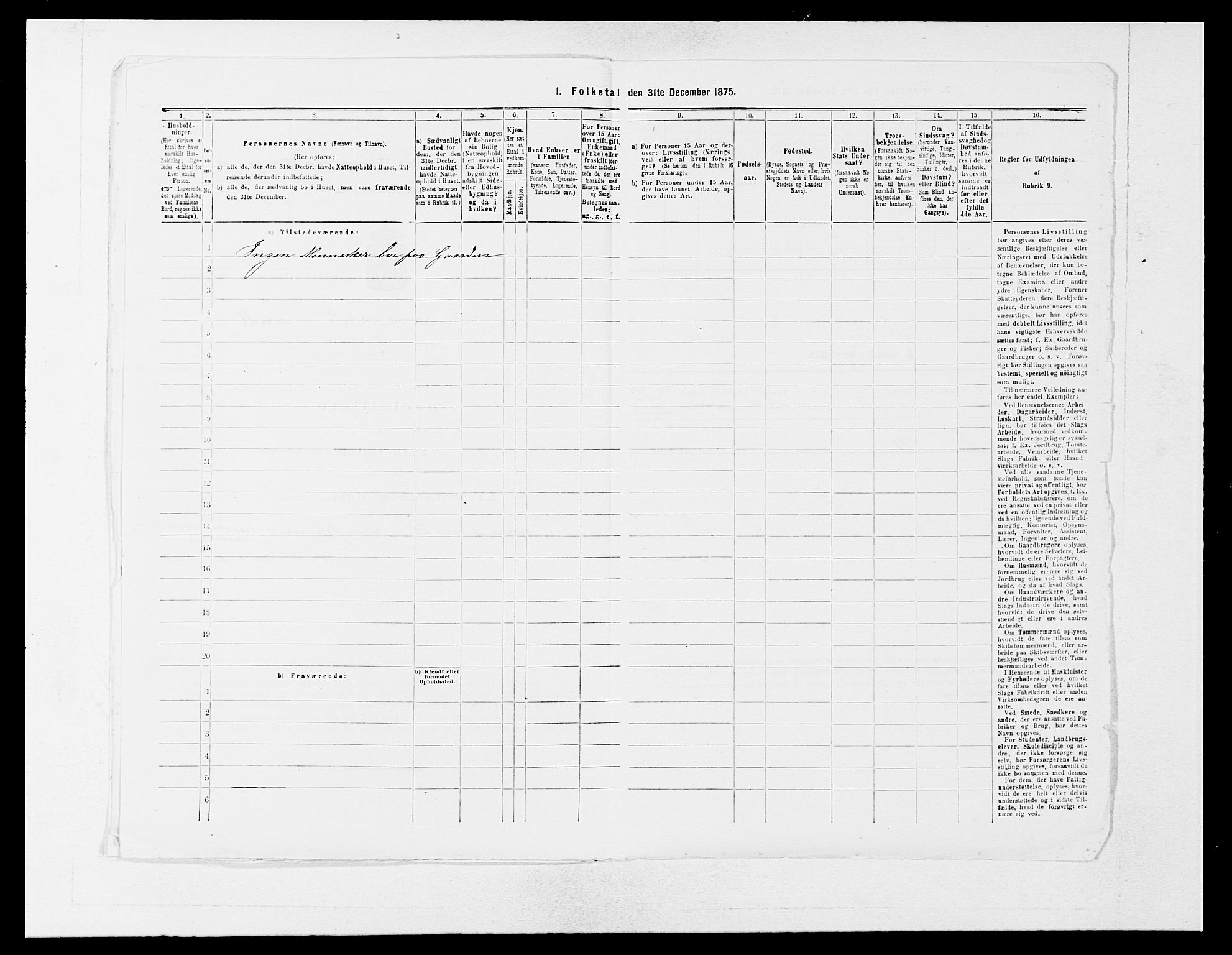 SAB, 1875 census for 1249P Fana, 1875, p. 313